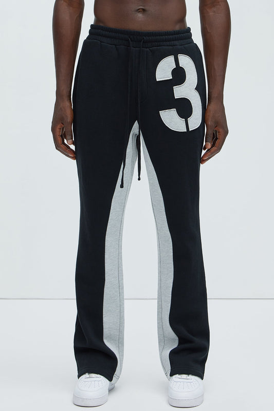 Tyson Number 3 Skinny Flare Sweatpants - Black/combo Fashion Nova