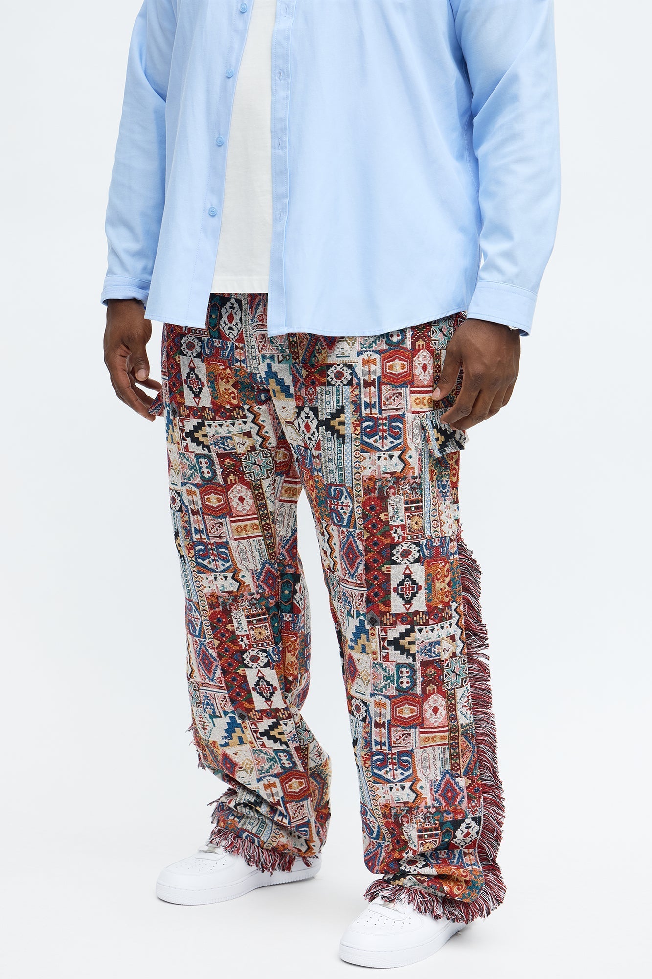 Slim Flare Aztec Tapestry Cargo Pants - Multi Color Fashion Nova