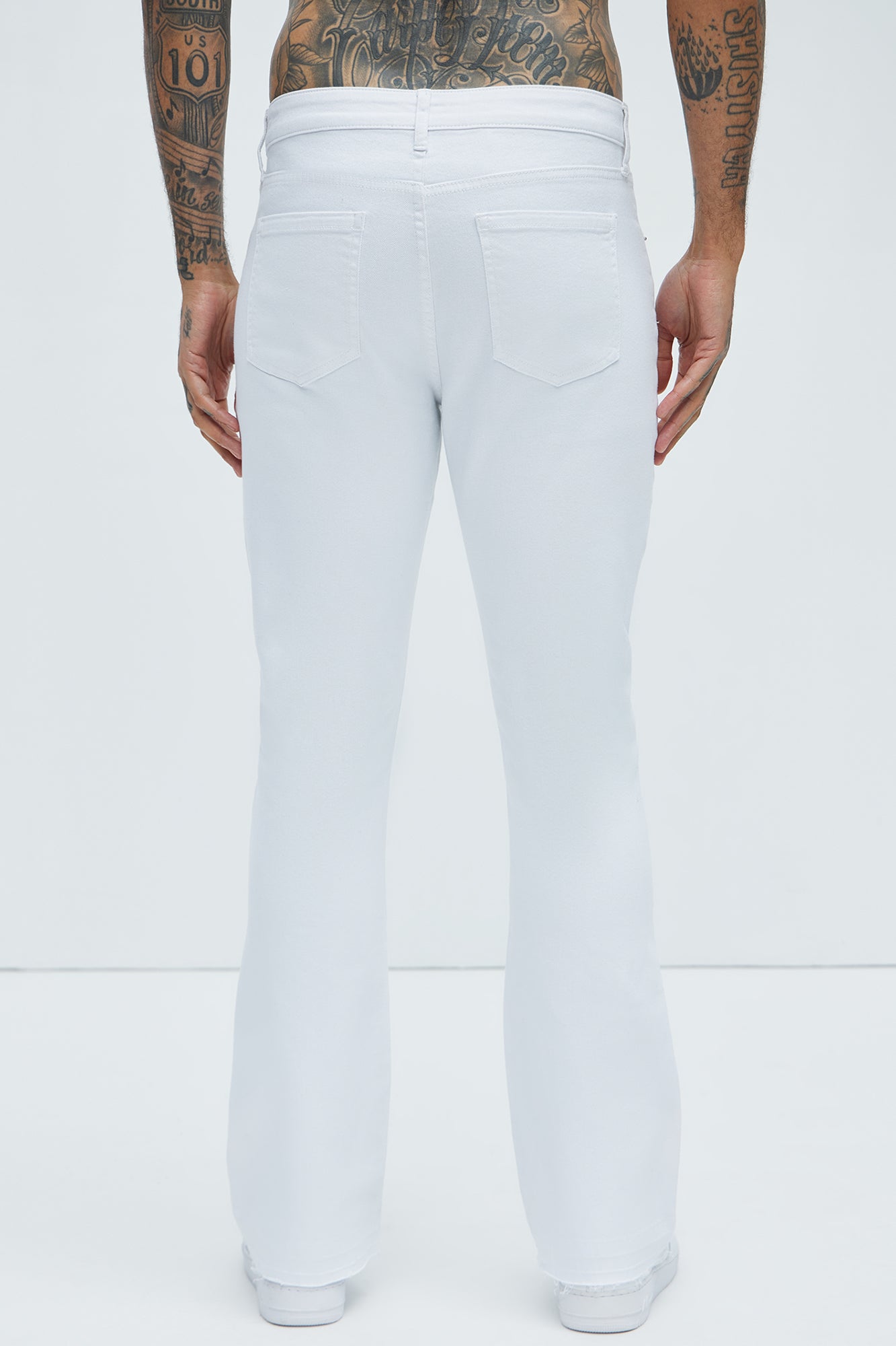 Cornell Slim Flare Jeans - White Fashion Nova
