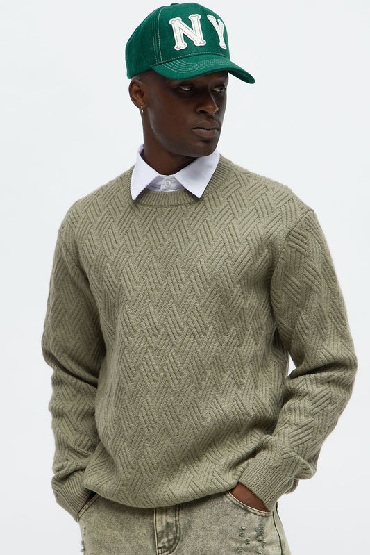 That Stuff Crewneck Sweater - Olive Fashion Nova