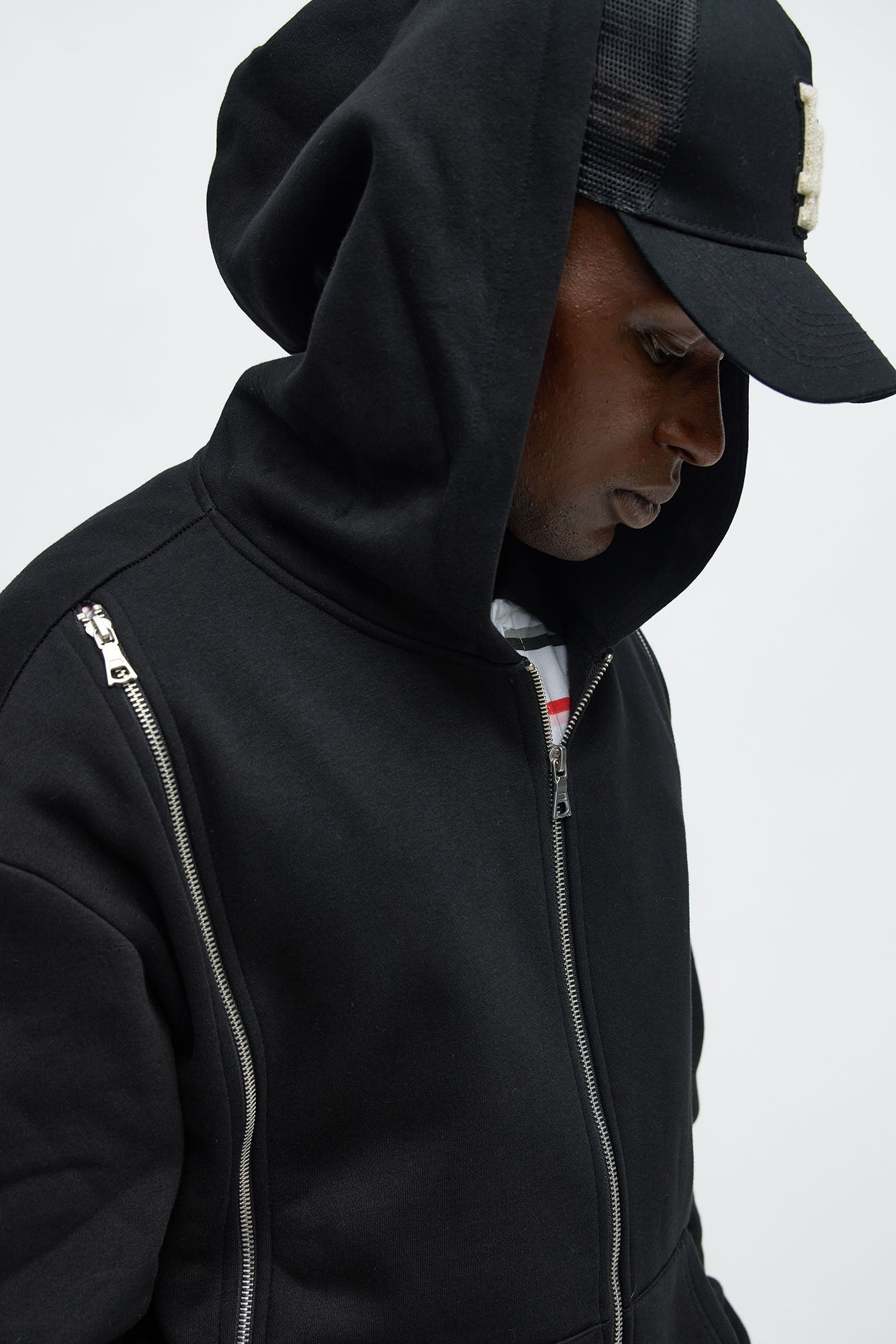Tyson Stay Away Zip Up Hoodie - Black Fashion Nova