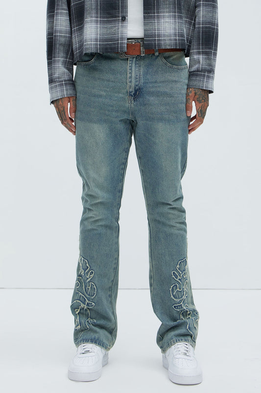 Tumble Slim Flare Jeans - Light Blue Wash Fashion Nova
