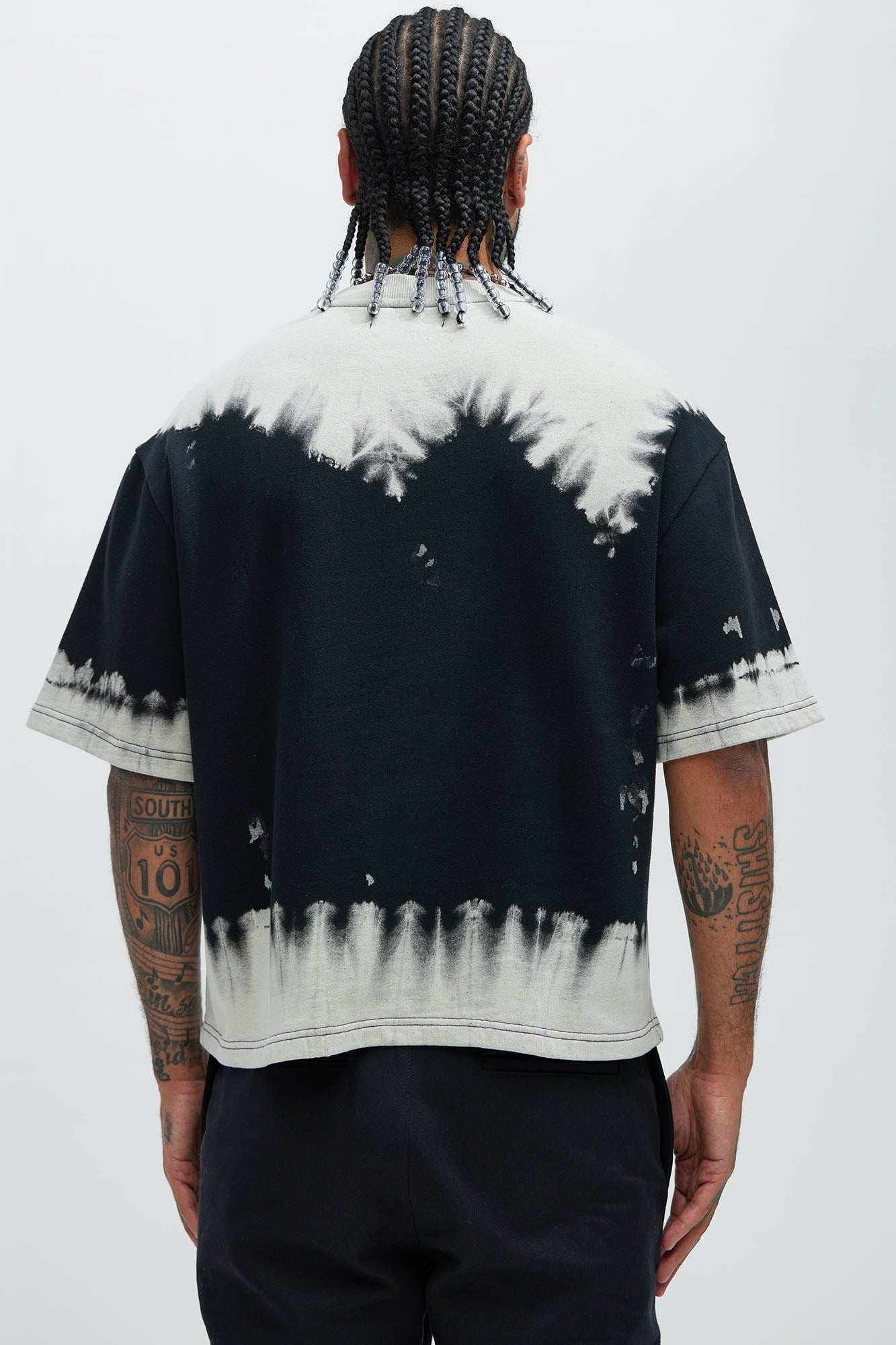 Blurred Edition Fleece Short Sleeve Tee - Black/combo Fashion Nova