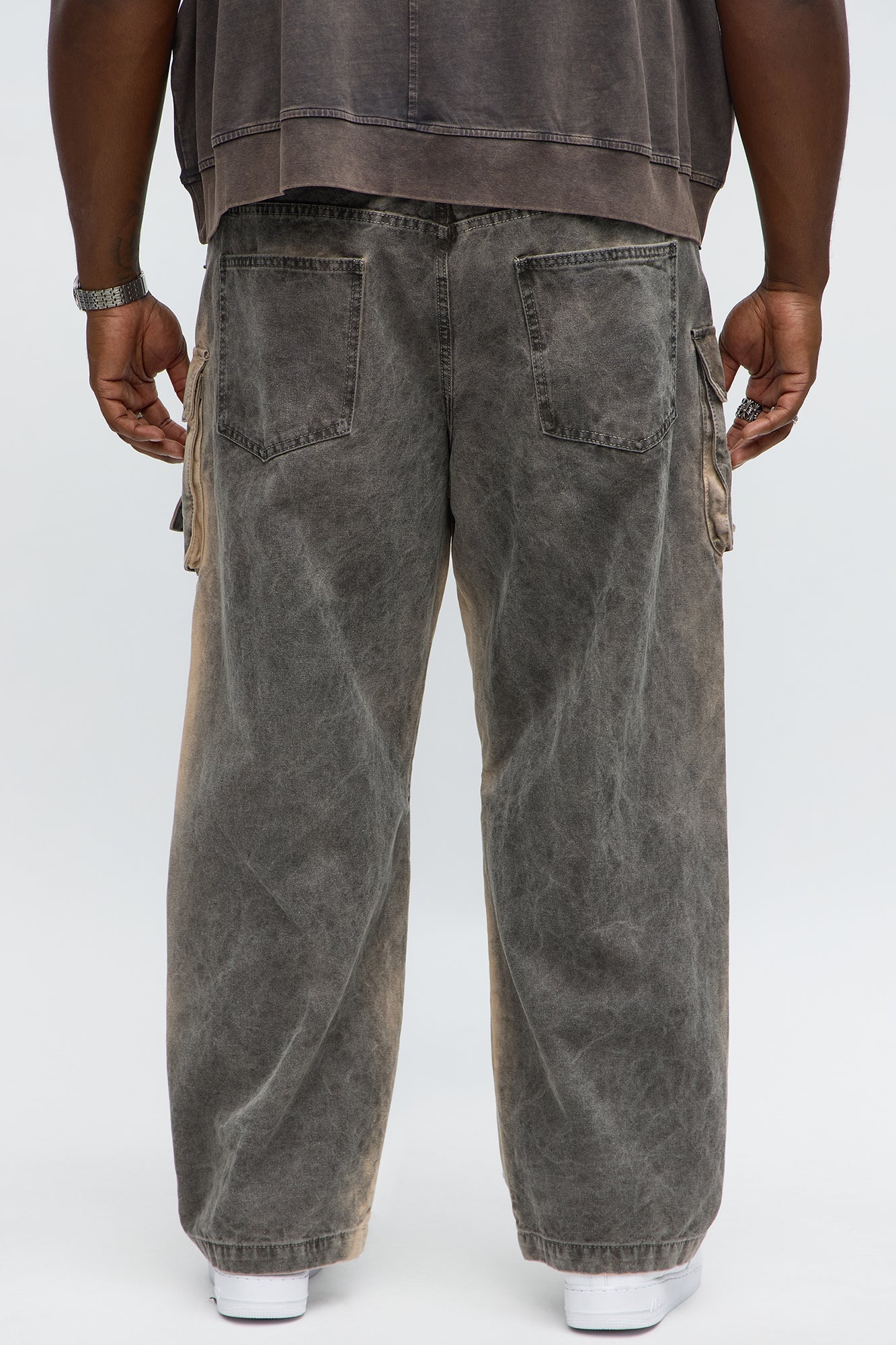 Baggy Go Now Cargo Pant - Grey Fashion Nova