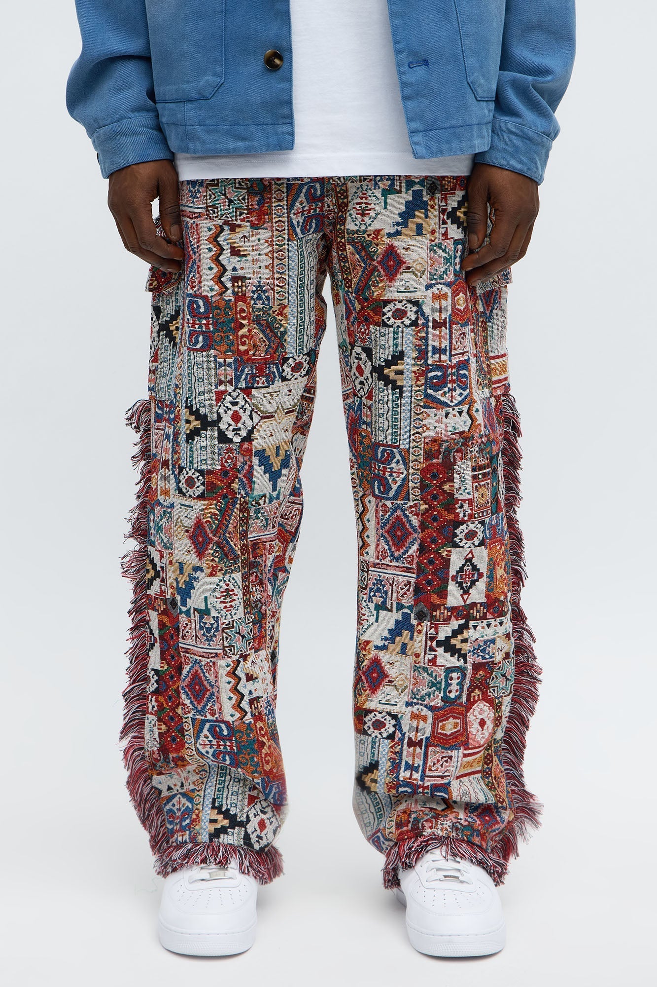 Slim Flare Aztec Tapestry Cargo Pants - Multi Color Fashion Nova