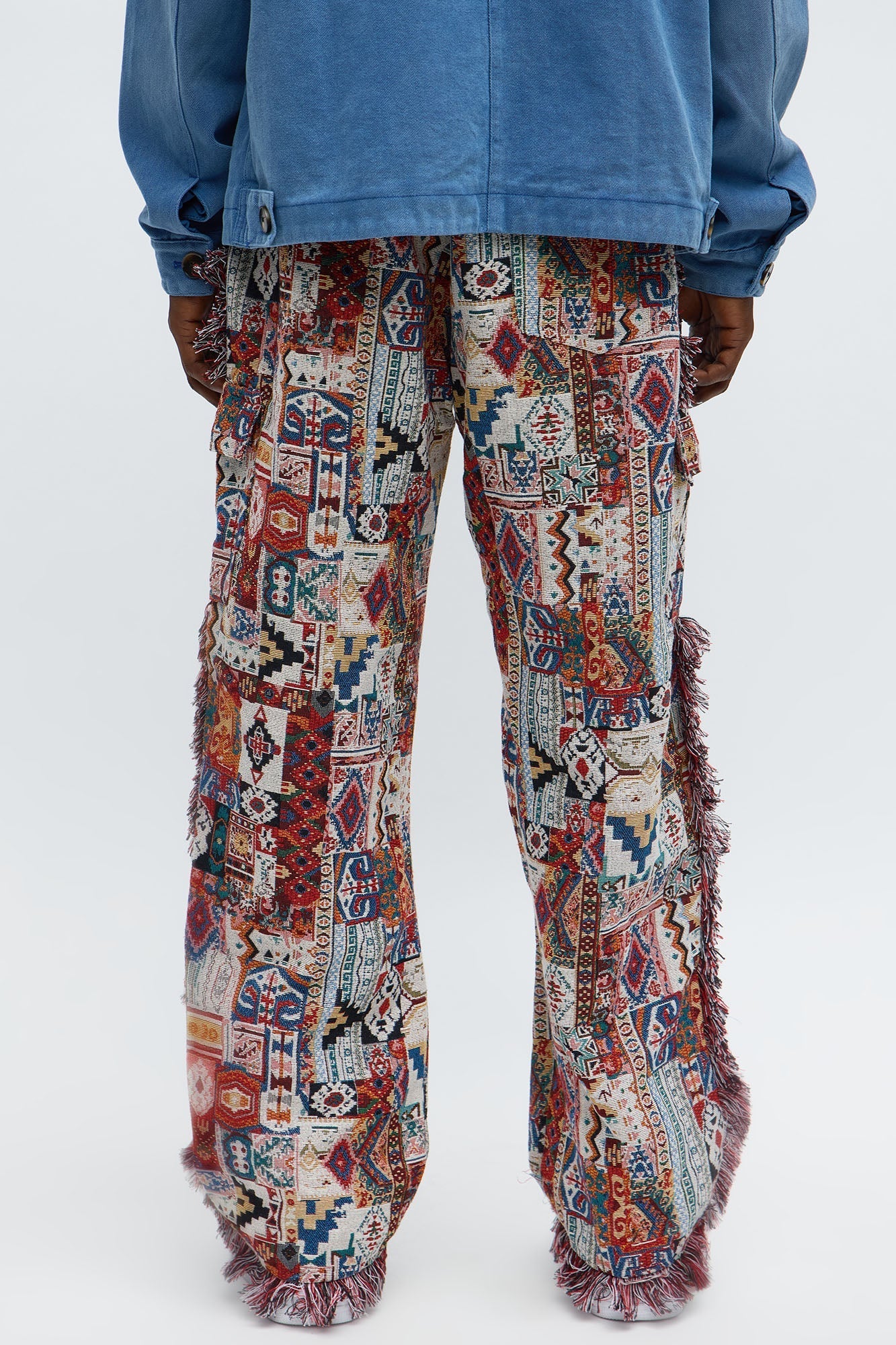 Slim Flare Aztec Tapestry Cargo Pants - Multi Color Fashion Nova