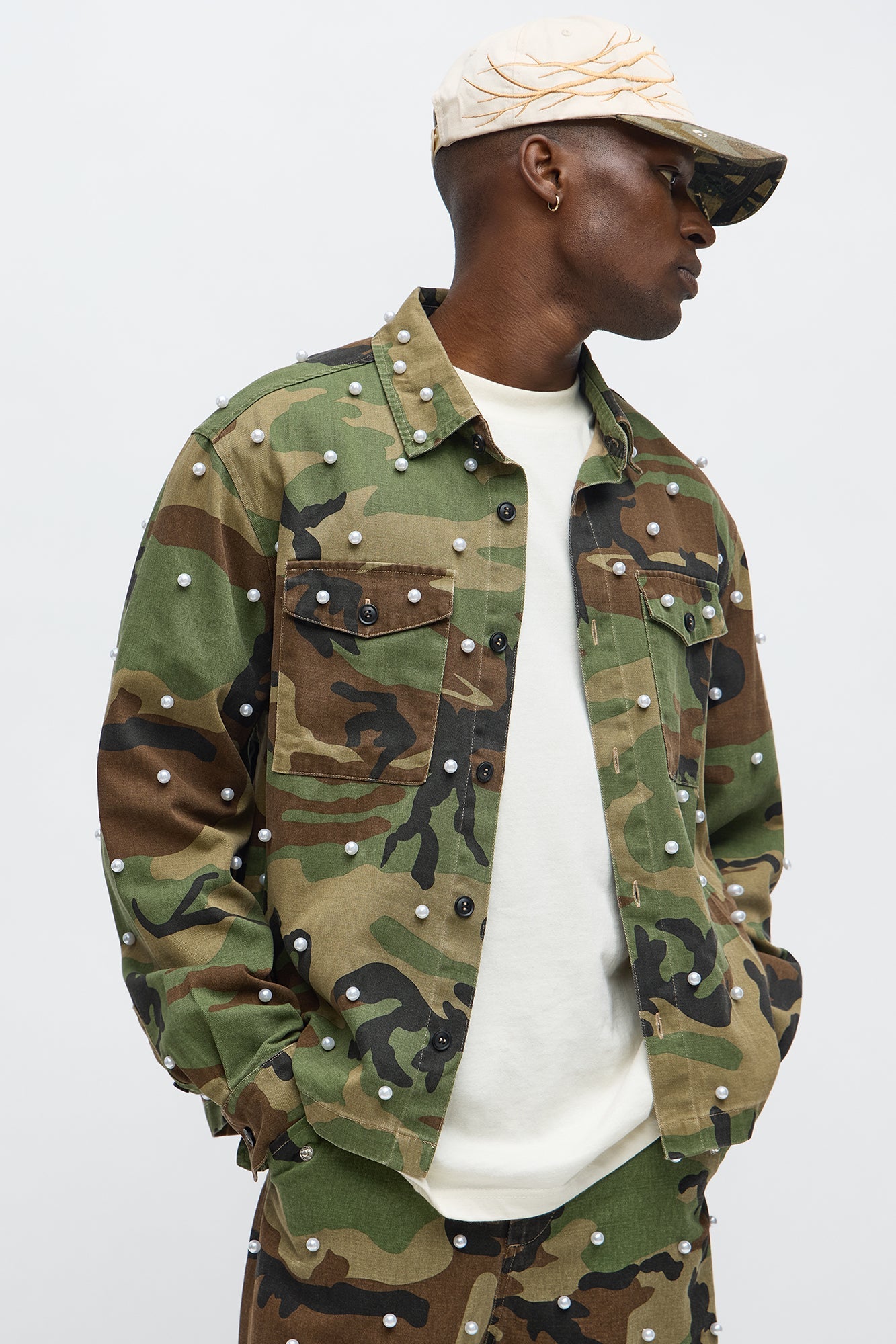 Pearl Wildin Camo Button Up Shirt - Camouflage Fashion Nova