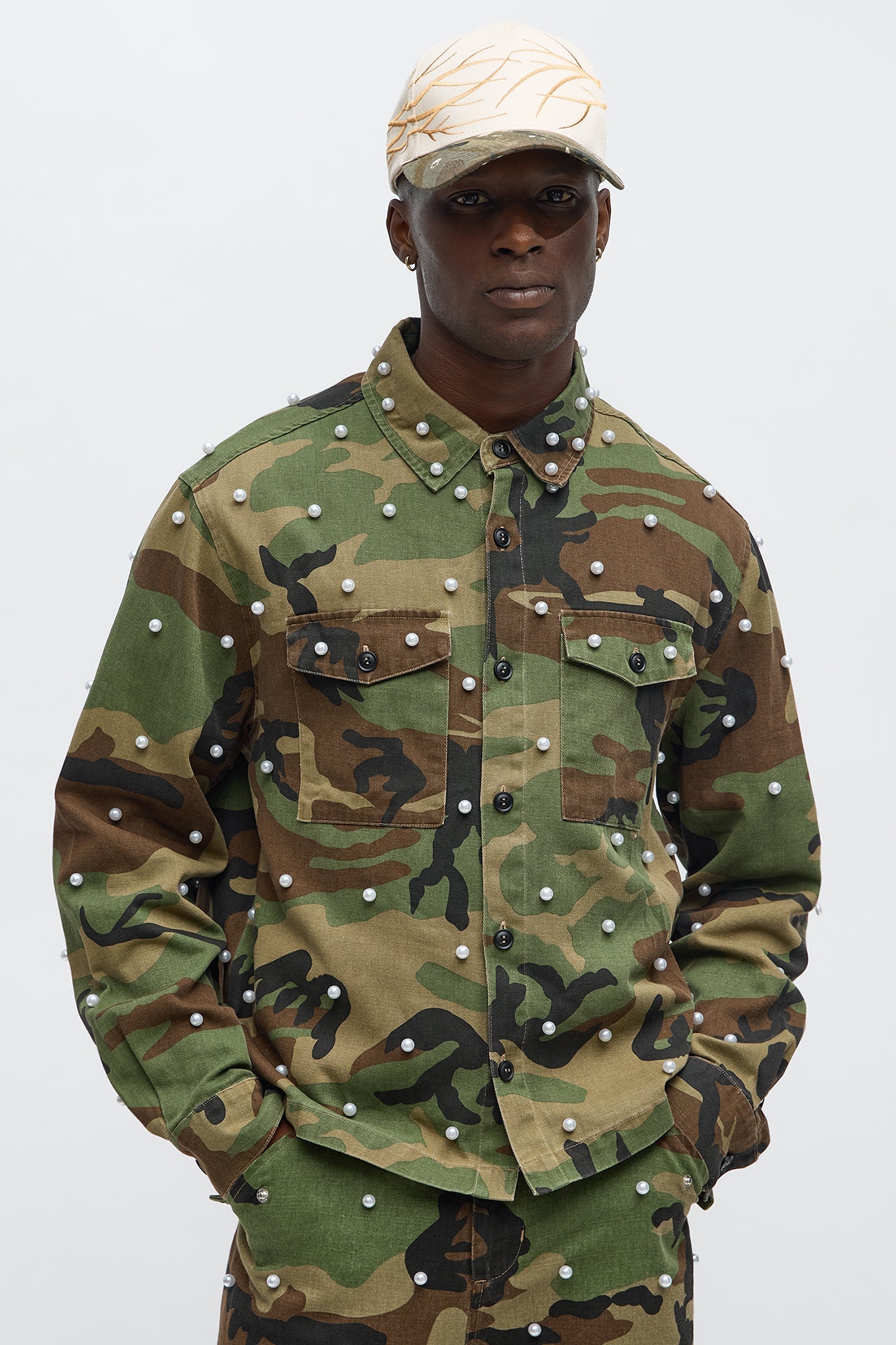 Pearl Wildin Camo Button Up Shirt - Camouflage Fashion Nova