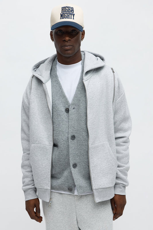 Tyson Stay Away Zip Up Hoodie - Heather Grey Fashion Nova
