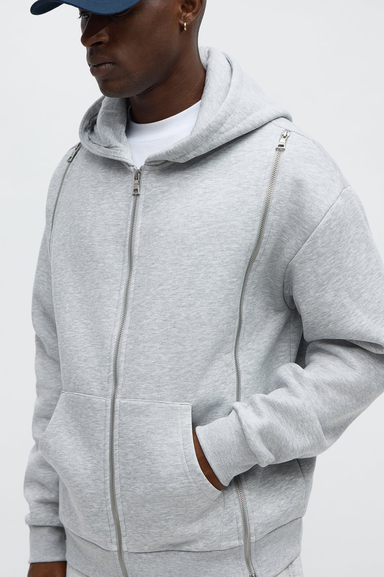Tyson Stay Away Zip Up Hoodie - Heather Grey Fashion Nova