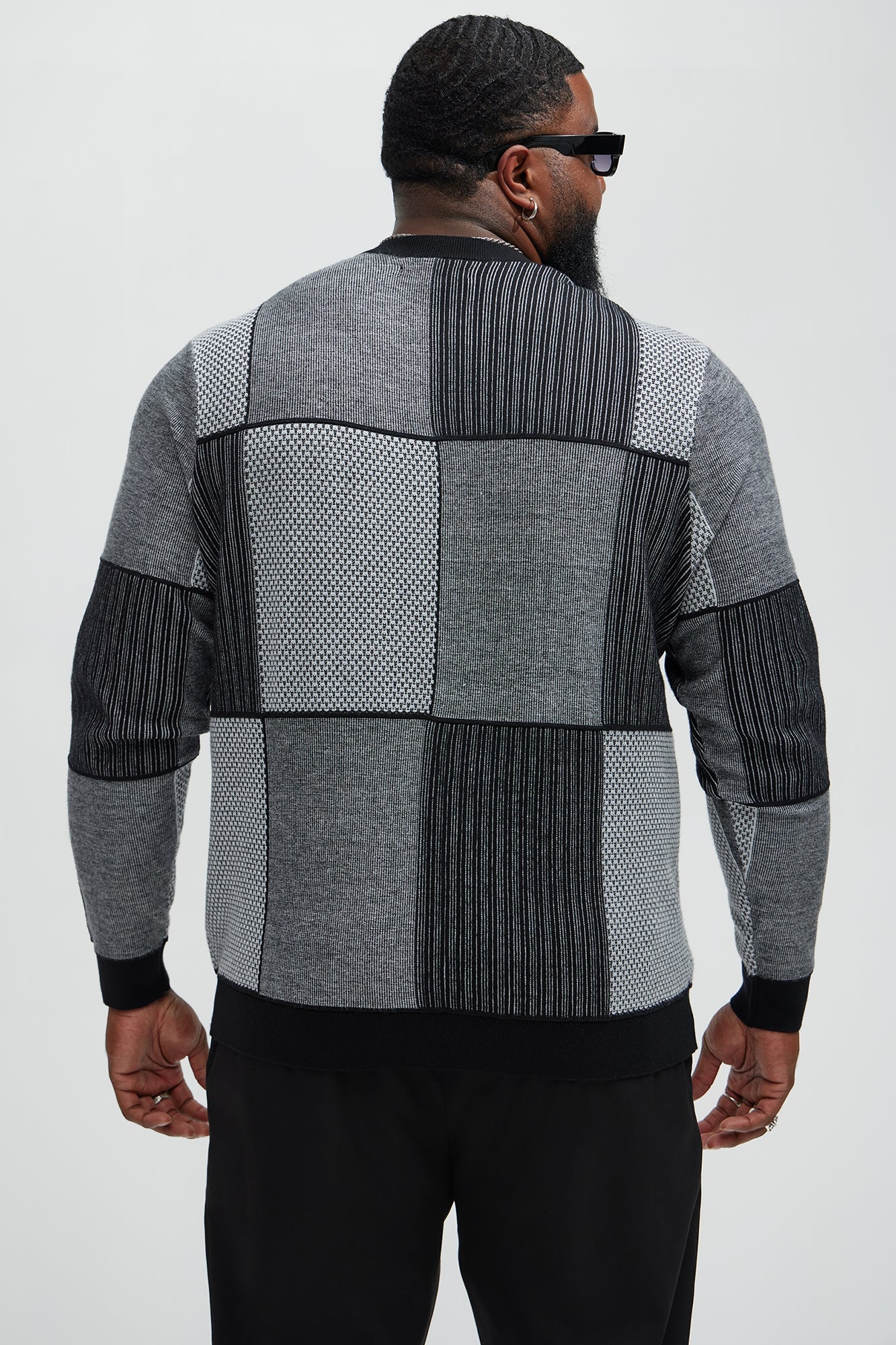 Better And Better Crewneck Sweater - Black/combo Fashion Nova