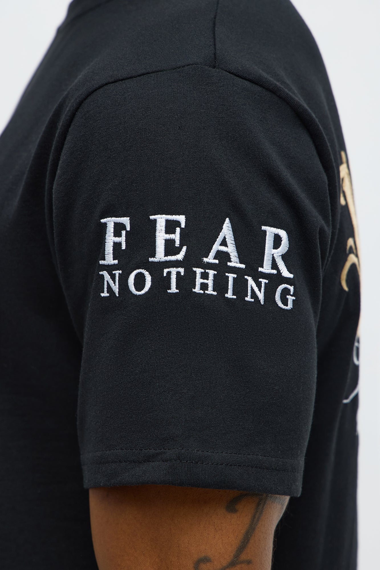 Victory Embroidery Short Sleeve Tee - Black Fashion Nova