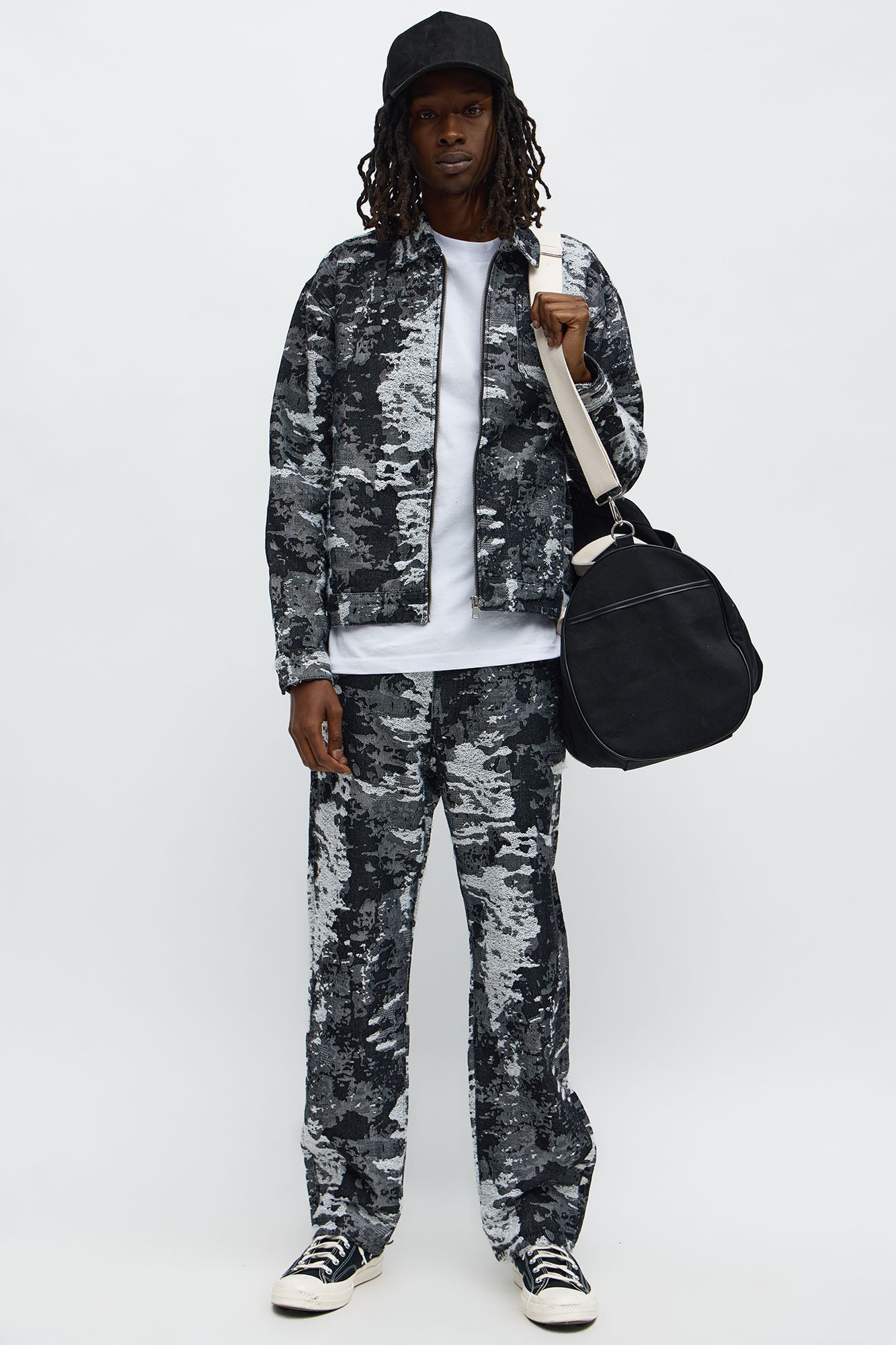 Cropped Fading In And Out Work Jacket - Black Wash Fashion Nova