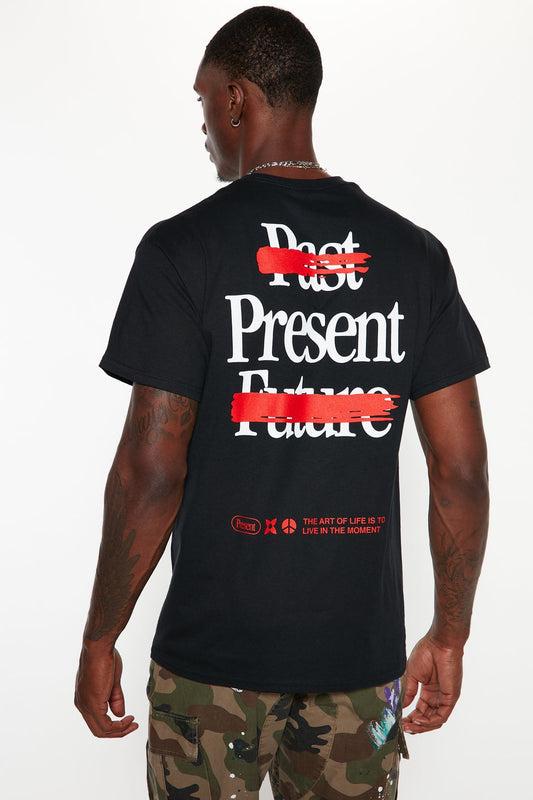 Be Present Short Sleeve Tee - Black Fashion Nova