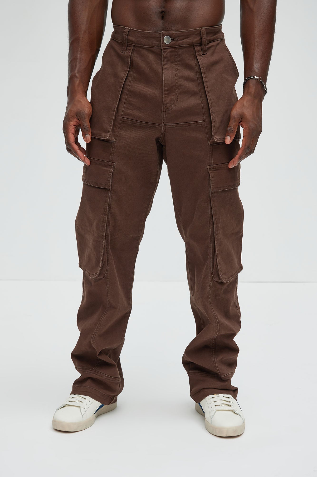 Psyche Straight Cargo Jeans - Brown Fashion Nova
