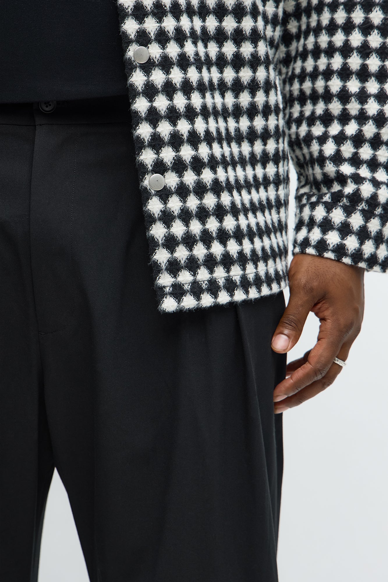 The Modern Stretch High Waisted Baggy Trousers - Black Fashion Nova