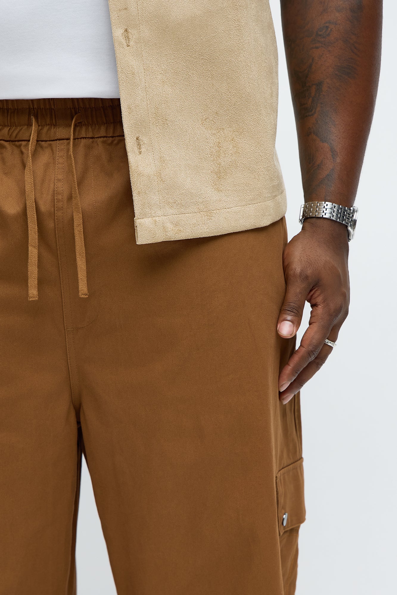 Baggy Talk My Walk Cargo Pant - Brown Fashion Nova