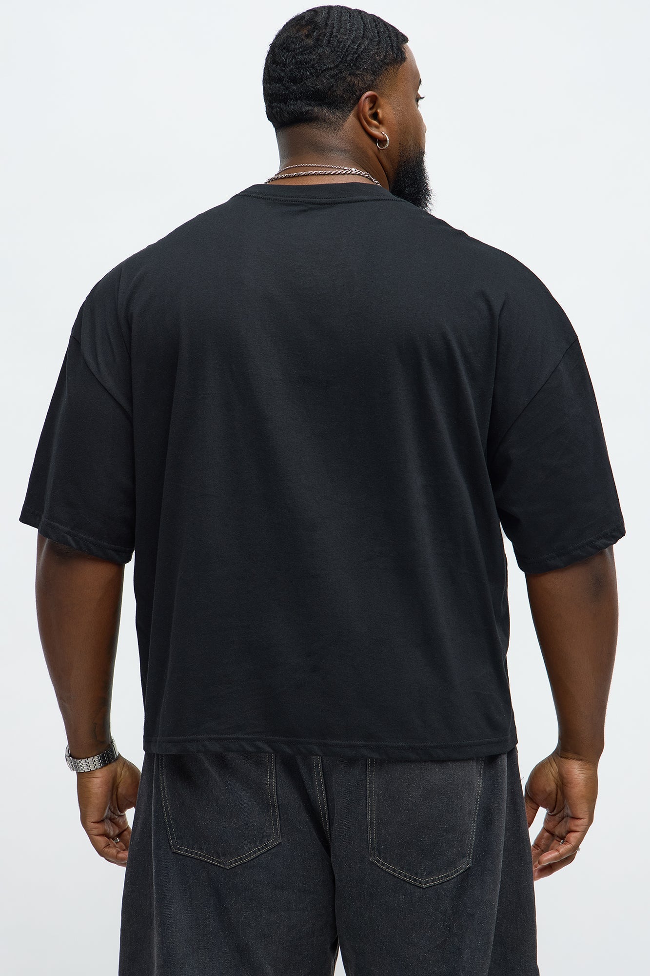 Oversized Cropped Von Dutch Moto Tee - Black Fashion Nova