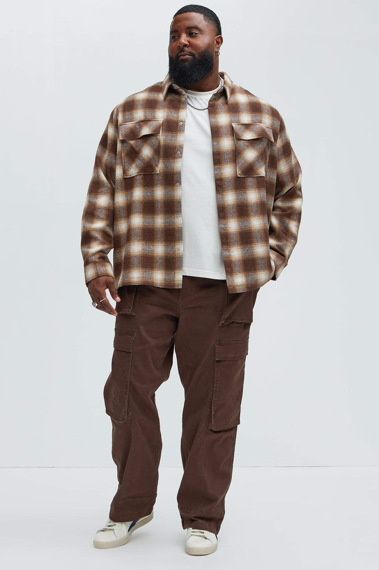 Psyche Straight Cargo Jeans - Brown Fashion Nova