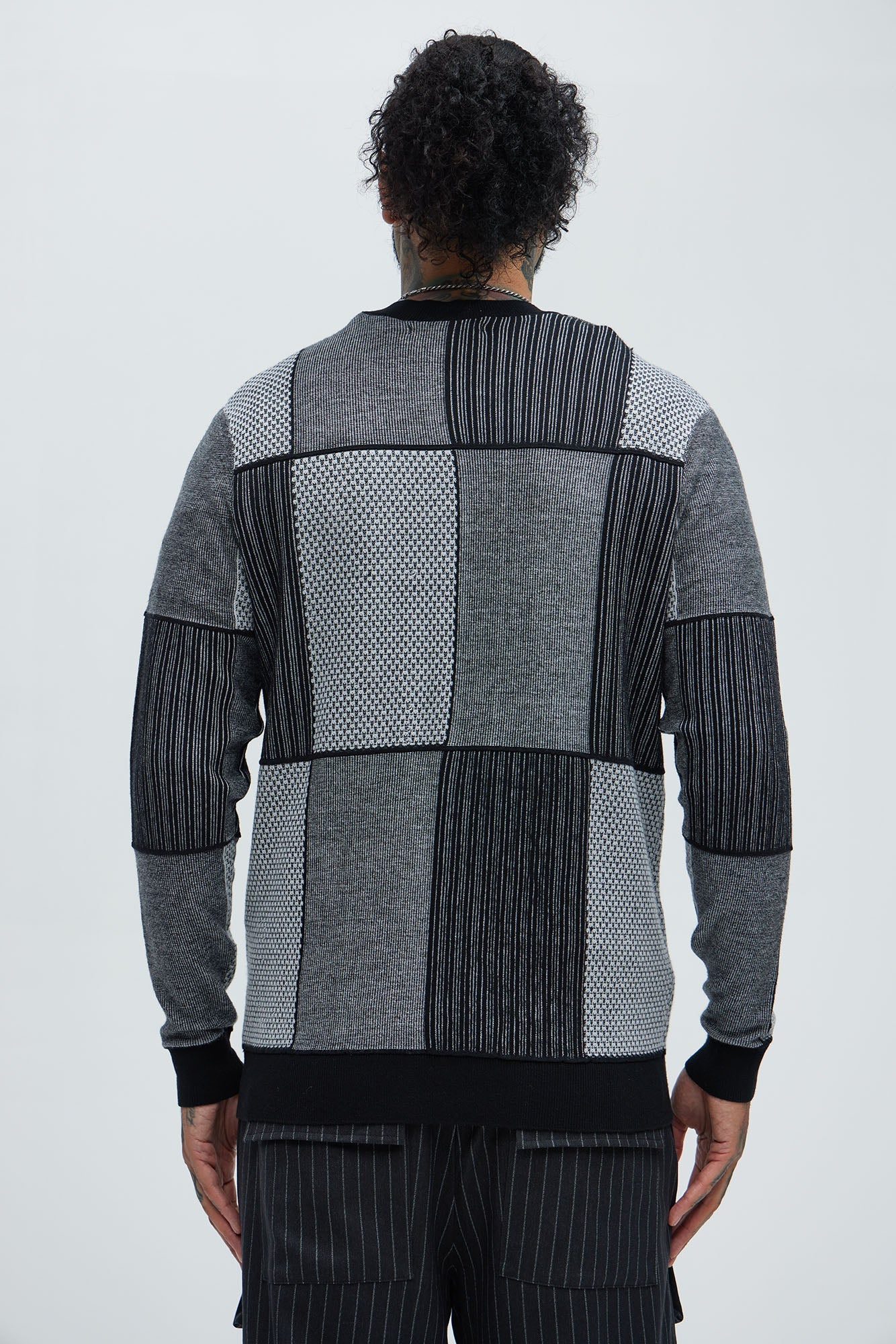 Better And Better Crewneck Sweater - Black/combo Fashion Nova