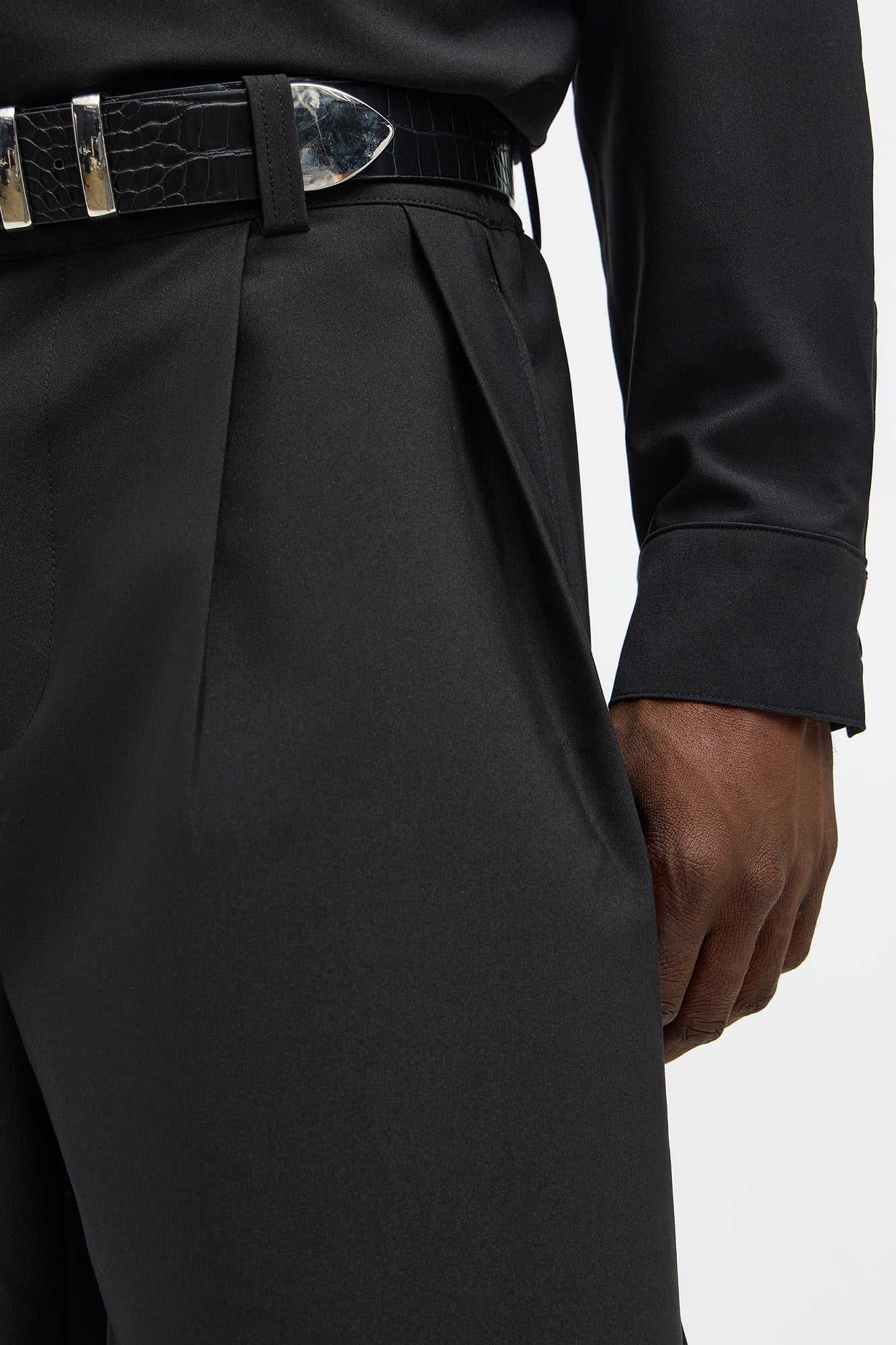 Barrel Bold Flow Trousers - Black Fashion Nova