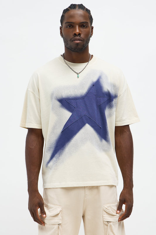 All The Stars Oversized Short Sleeve Tee - Cream Fashion Nova