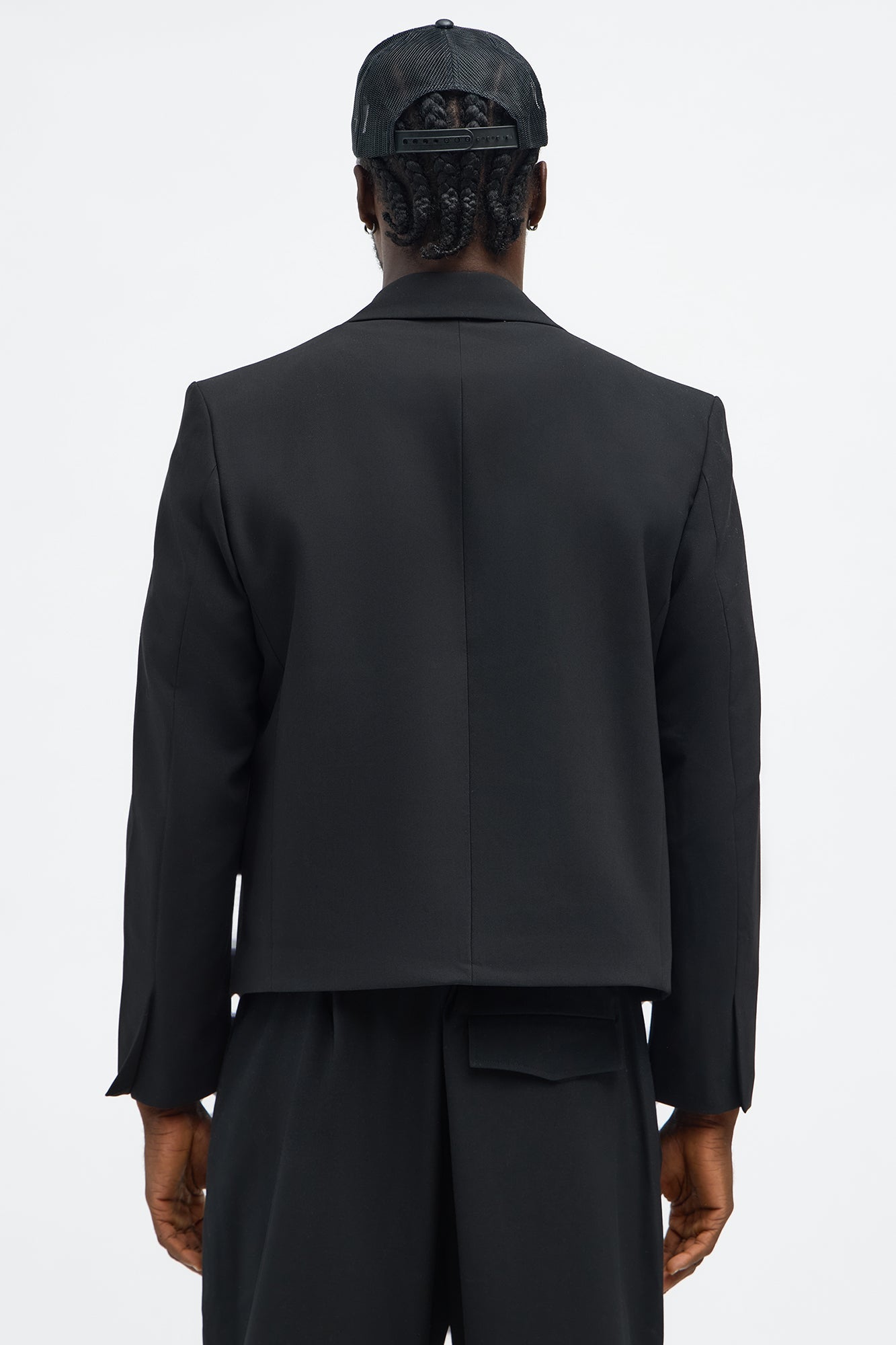 Ronan Cropped Double Breasted Blazer - Black Fashion Nova