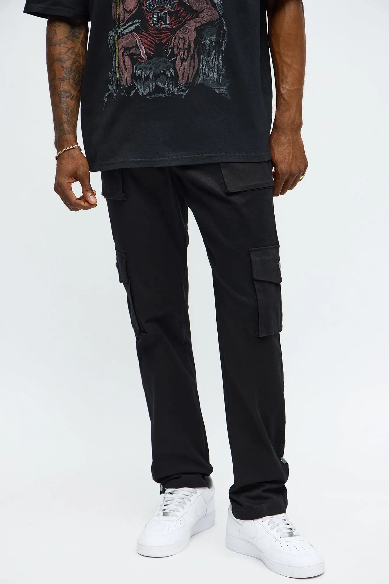 Worker Slim Cargo Pants - Black Fashion Nova