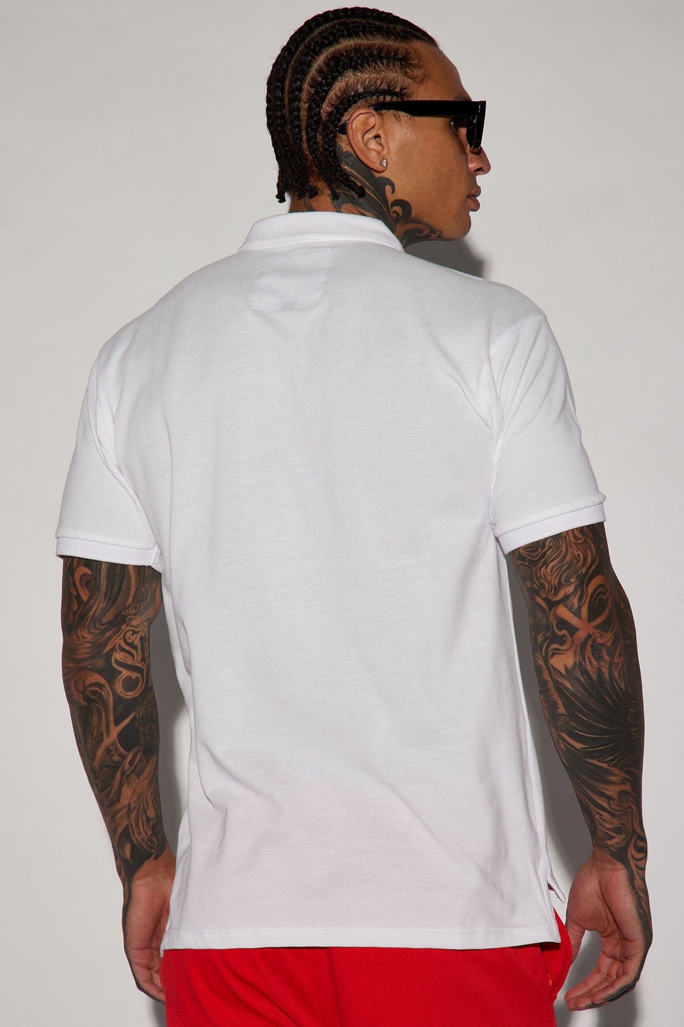 Keith Haring Heart Logo Short Sleeve Polo - White Fashion Nova