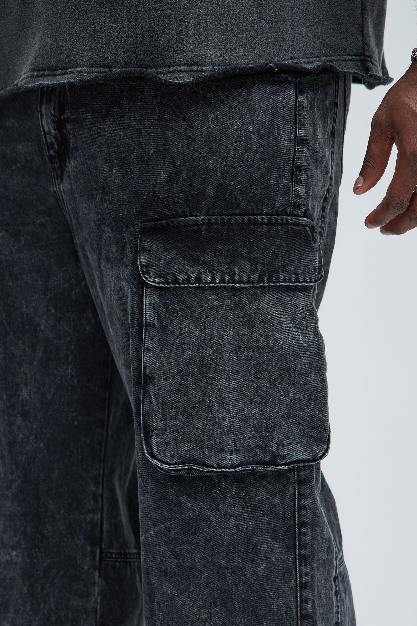 Baggy Clover Cargo Jeans - Black Fashion Nova