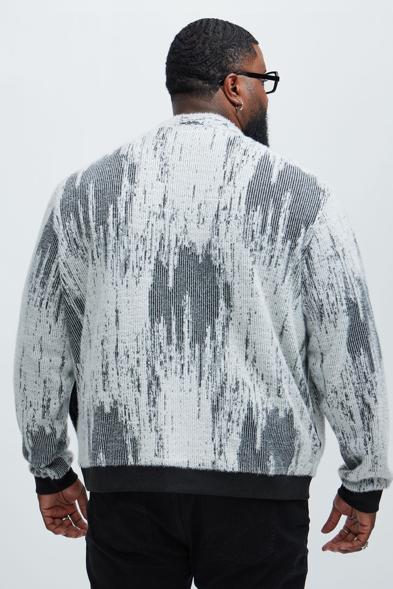 Livin' That Life Mohair Cardigan - Black/combo Fashion Nova