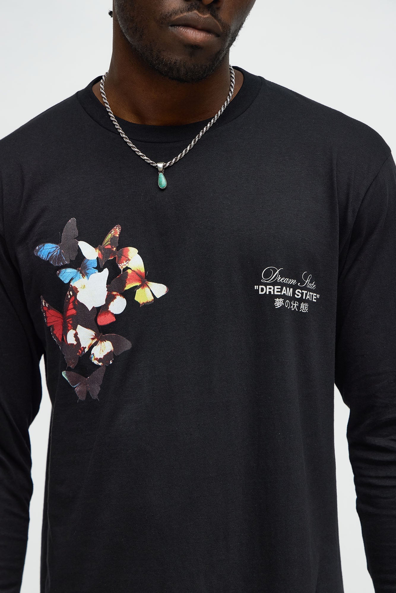 Dream State Freedom Long Sleeve Tee - Black Fashion Nova