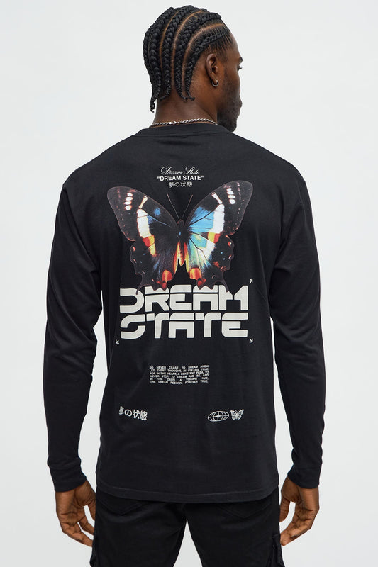 Dream State Freedom Long Sleeve Tee - Black Fashion Nova