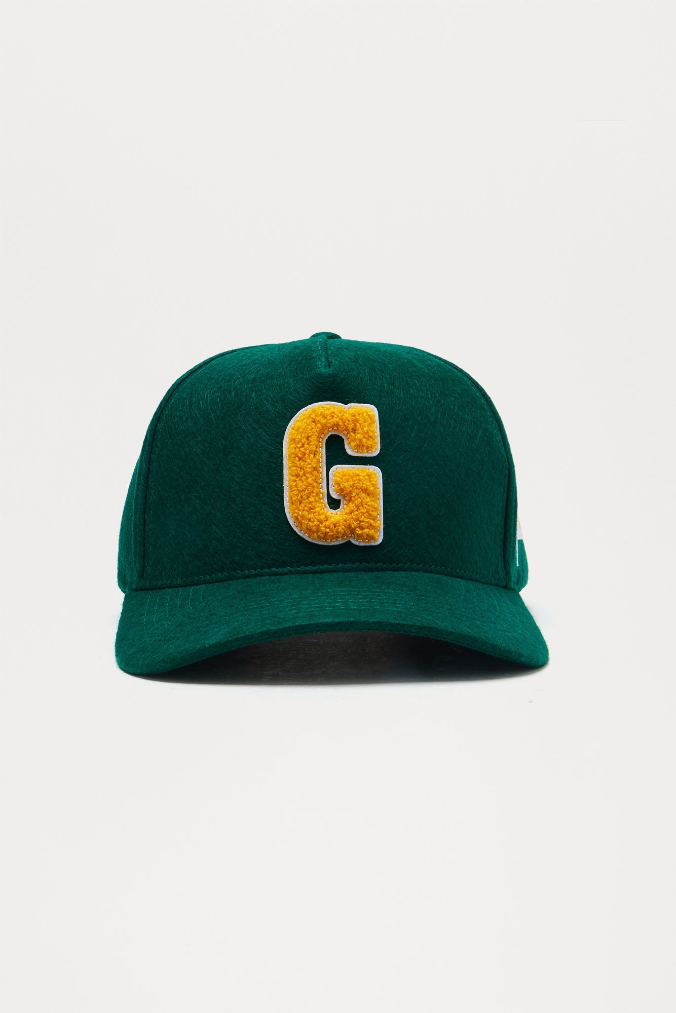 1St Gold Textured Structured Snapback Hat - Green/combo Fashion Nova