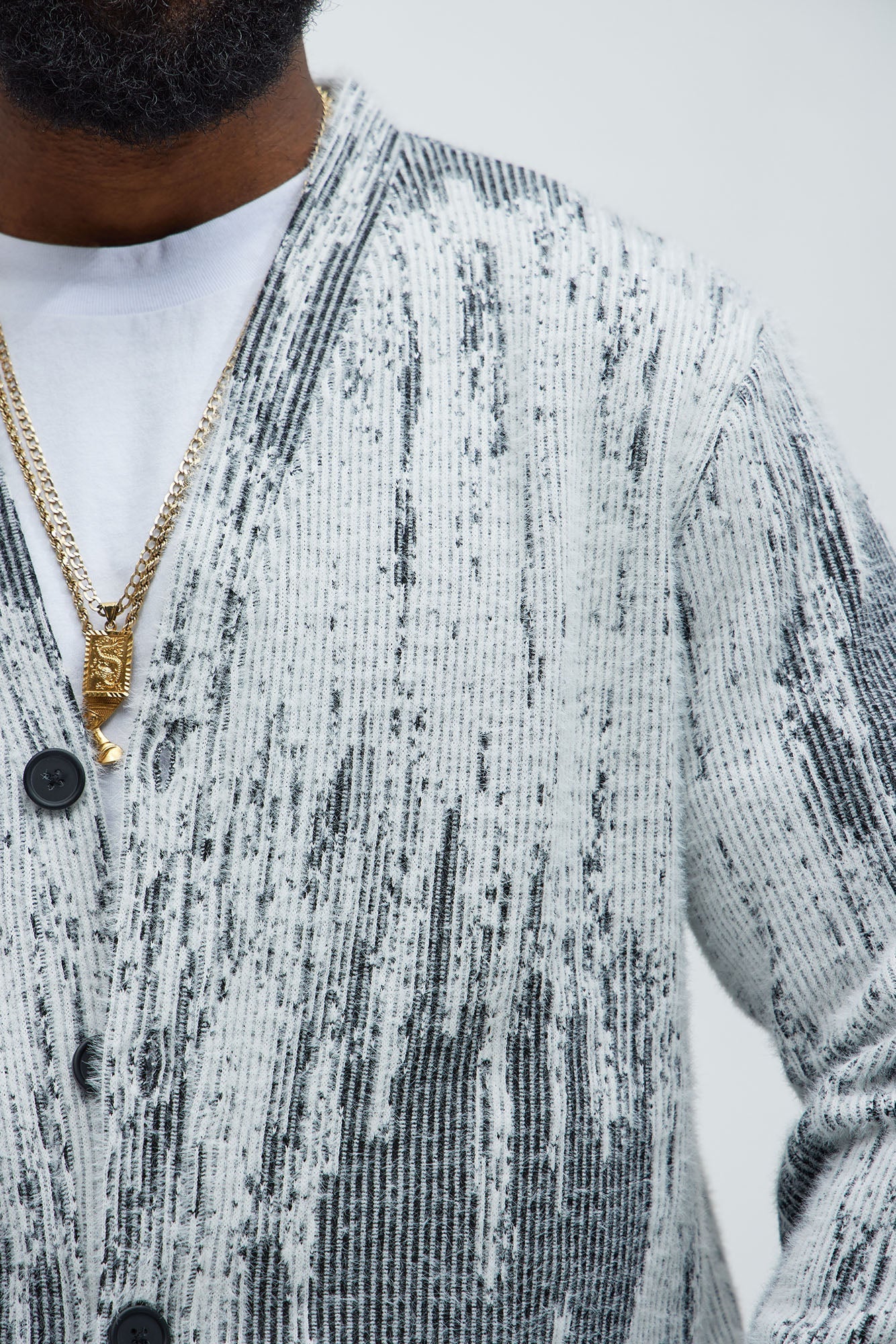 Livin' That Life Mohair Cardigan - Black/combo Fashion Nova