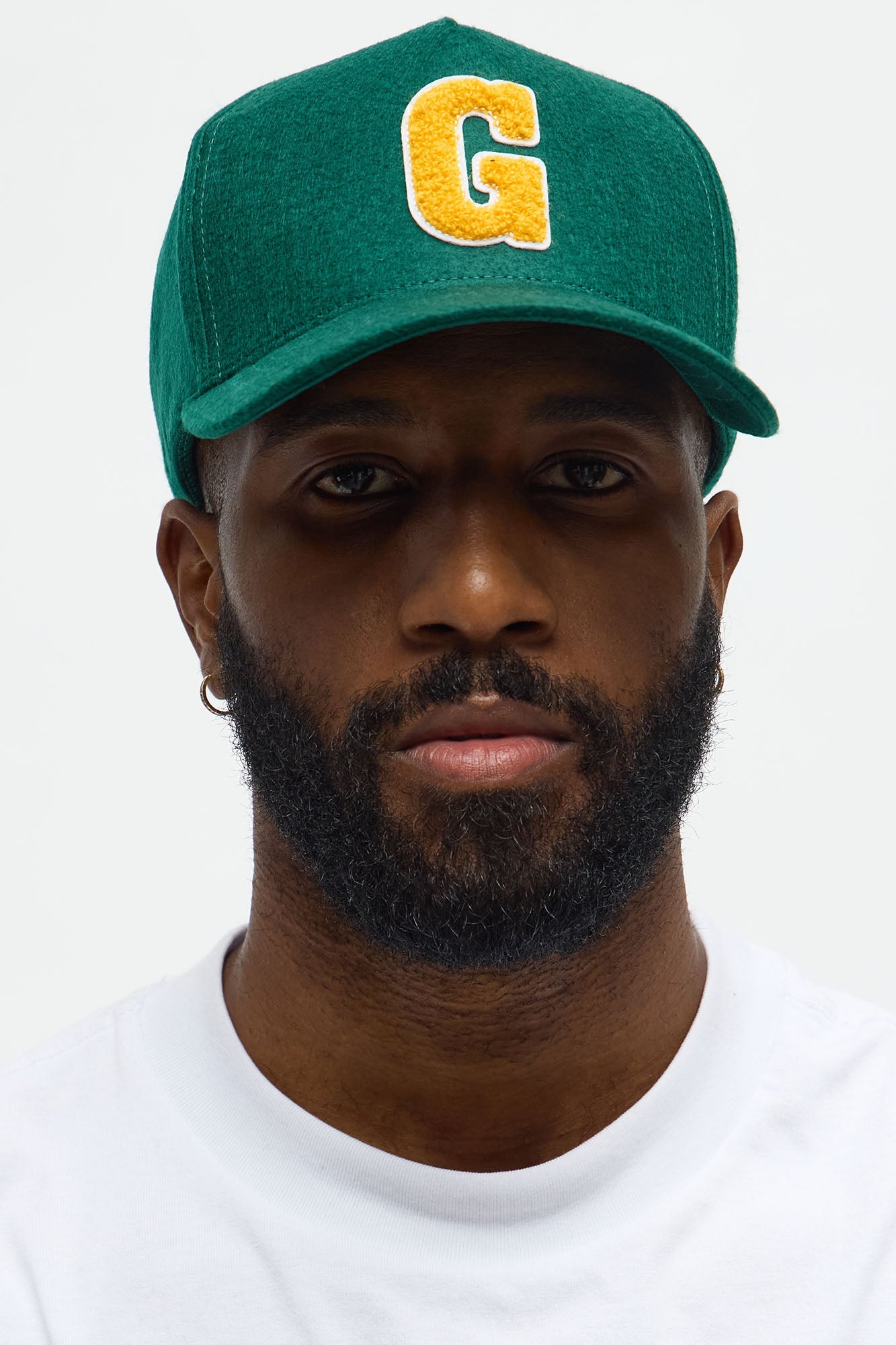 1St Gold Textured Structured Snapback Hat - Green/combo Fashion Nova