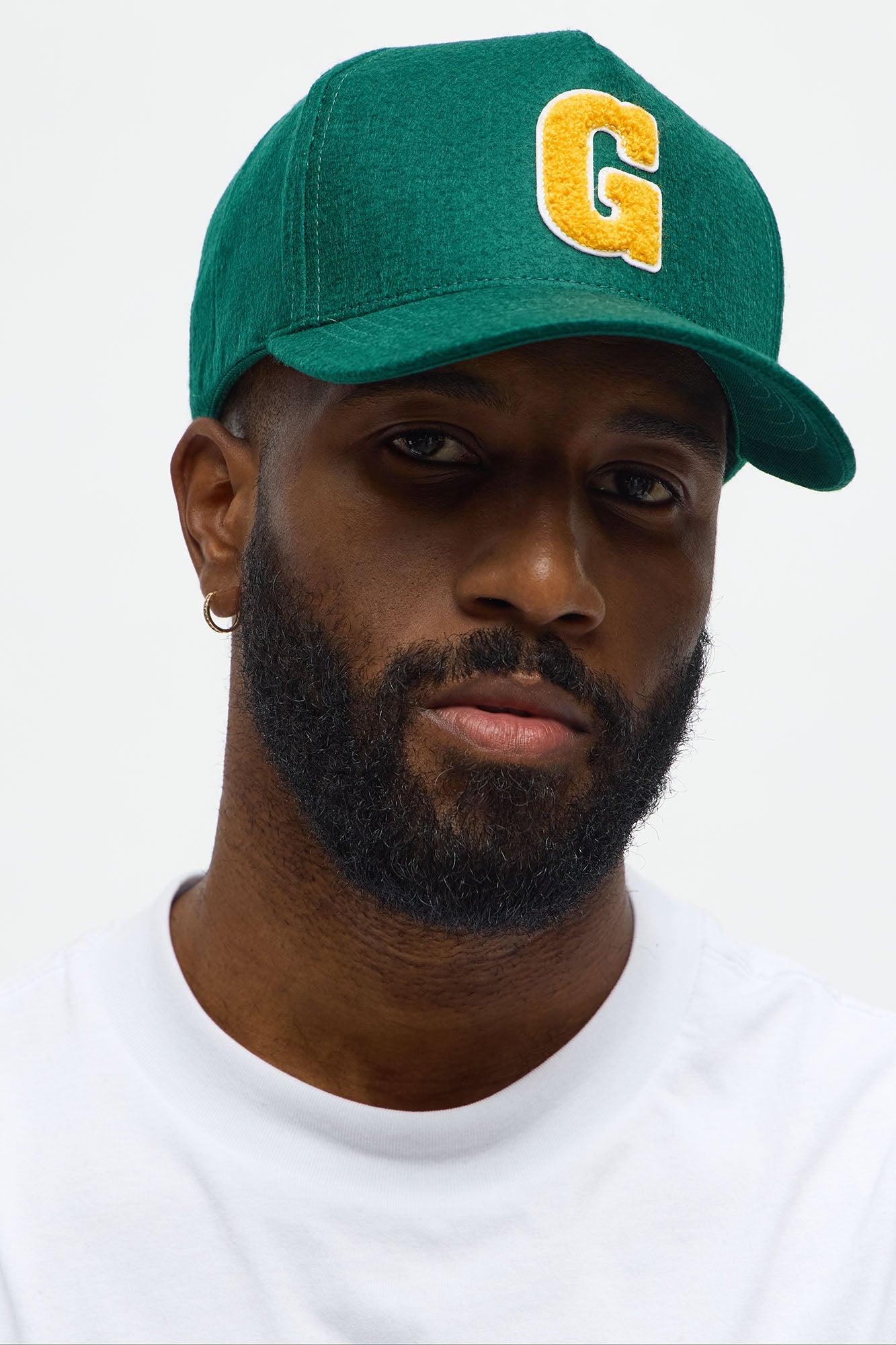 1St Gold Textured Structured Snapback Hat - Green/combo Fashion Nova