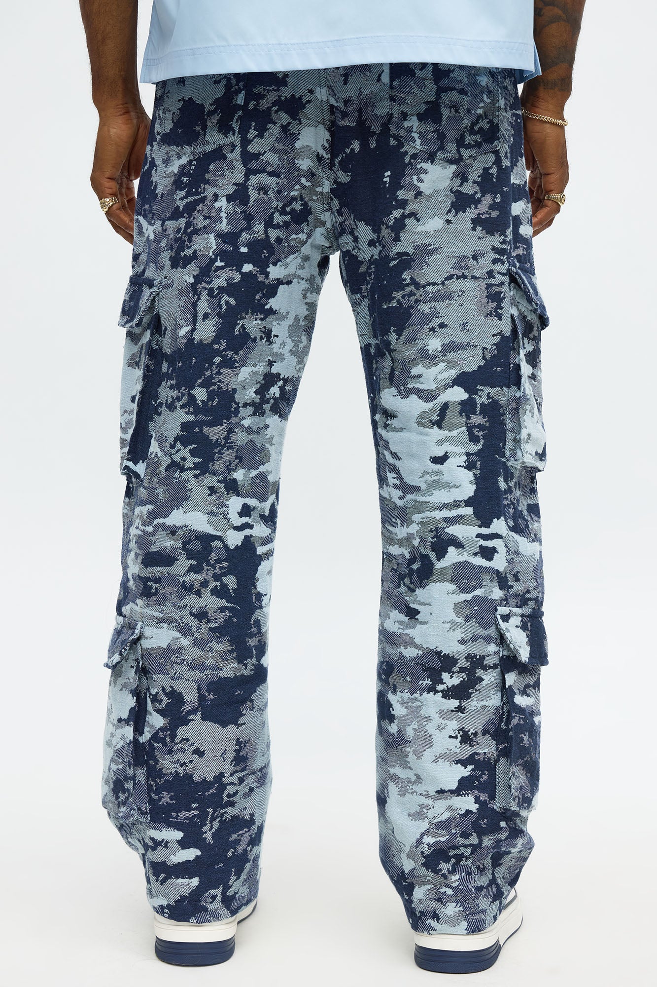 Baggy Nocturne Tapestry Cargo Pants - Blue/combo Fashion Nova