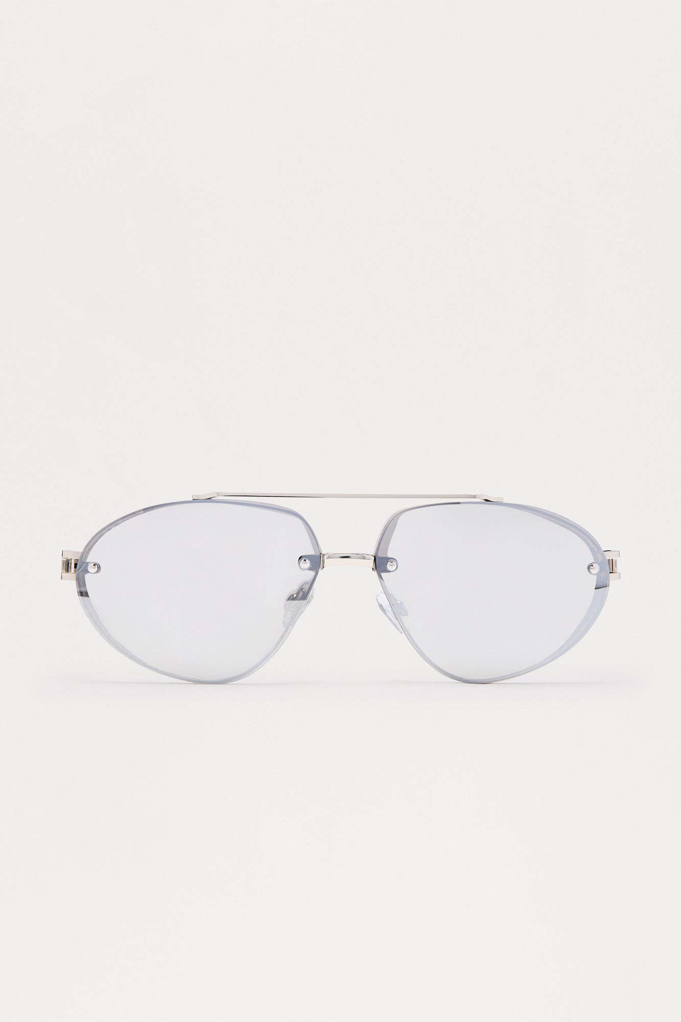 Tough Aviator Metal Frame Sunglasses - Black/Silver Fashion Nova
