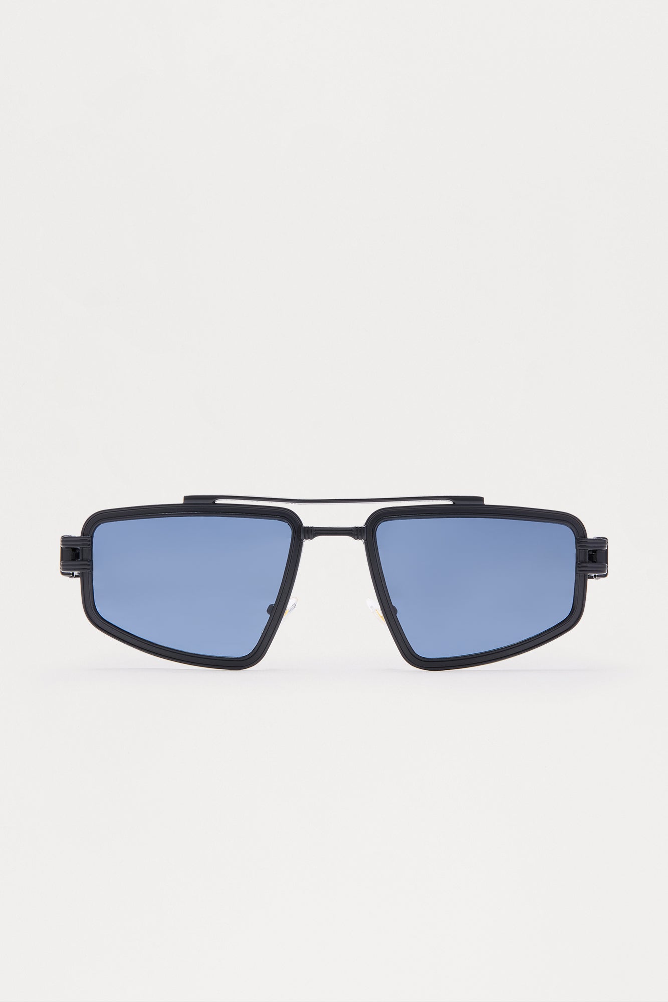 Engineered Aviator Metal Frame Sunglasses - Black Fashion Nova