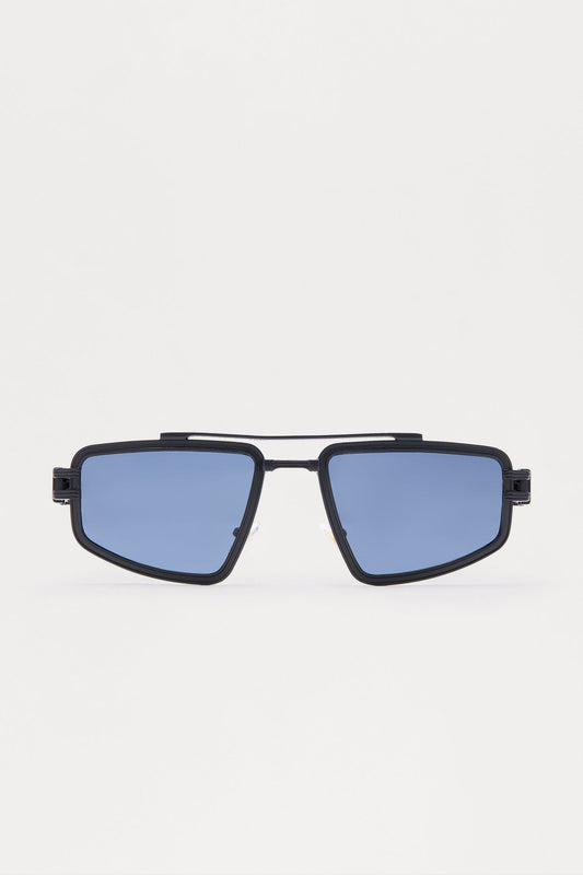 Engineered Aviator Metal Frame Sunglasses - Black Fashion Nova