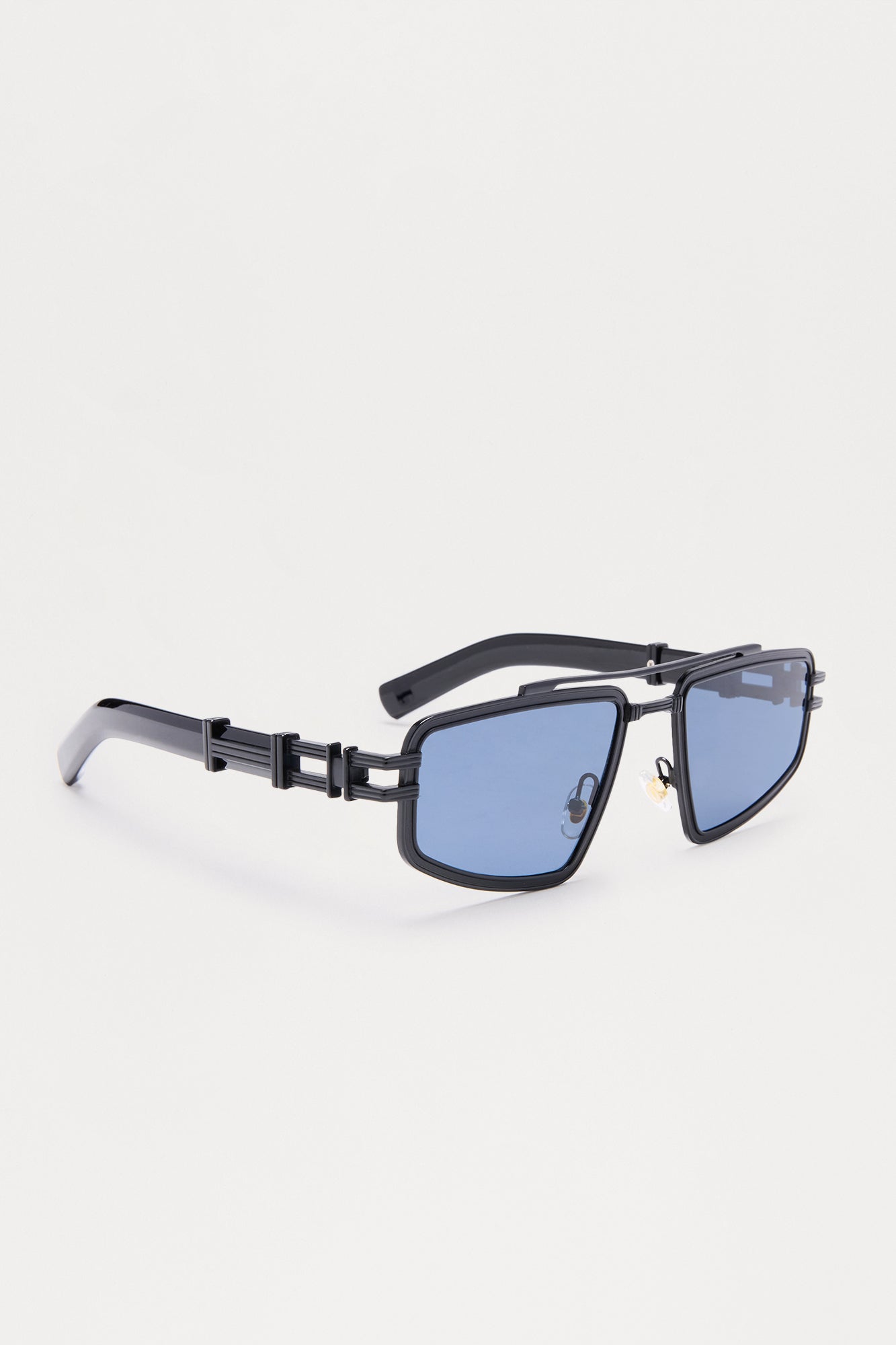 Engineered Aviator Metal Frame Sunglasses - Black Fashion Nova