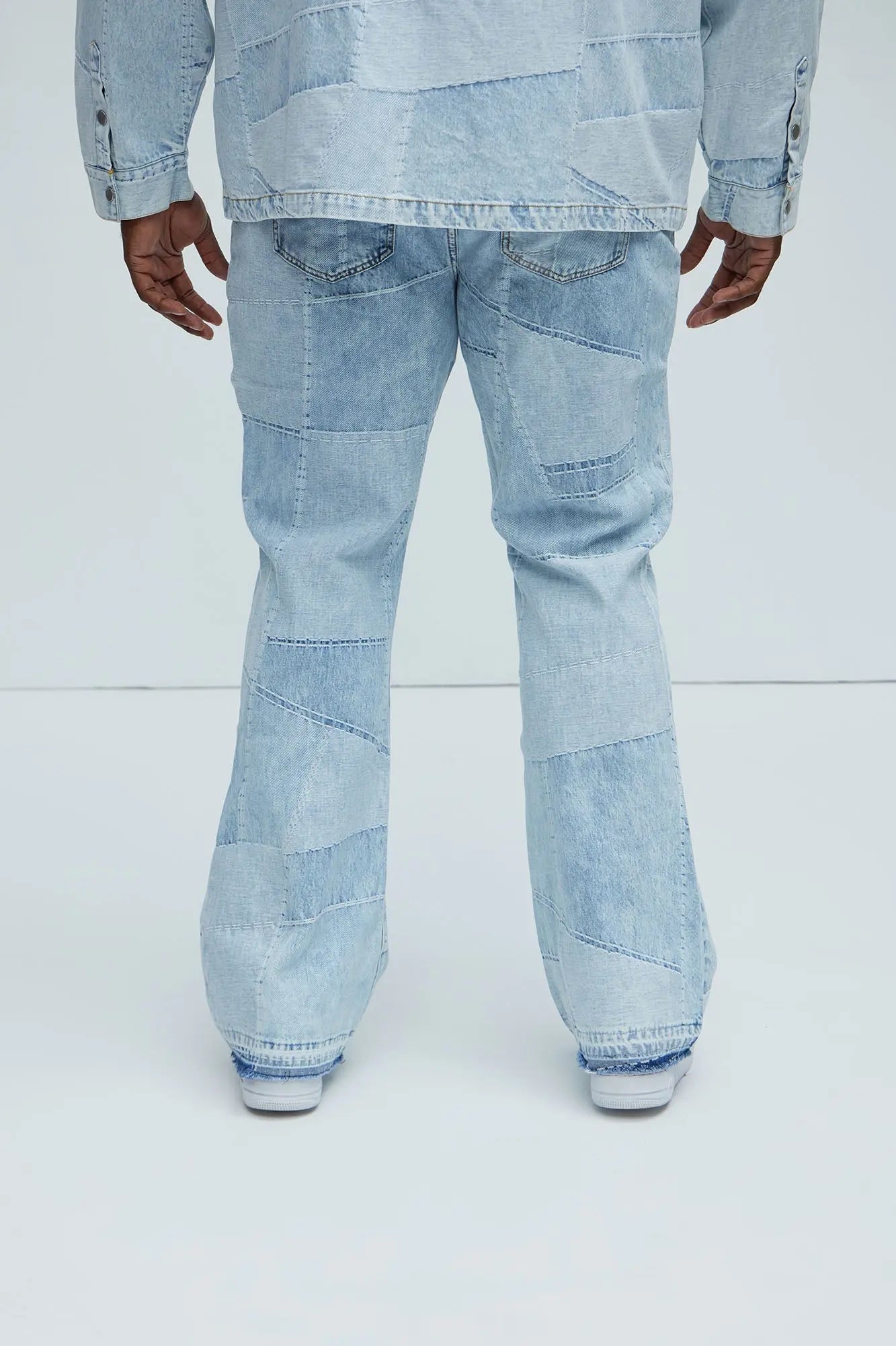 Verdugo Stacked Slim Flare Jeans - Light Blue Wash Fashion Nova