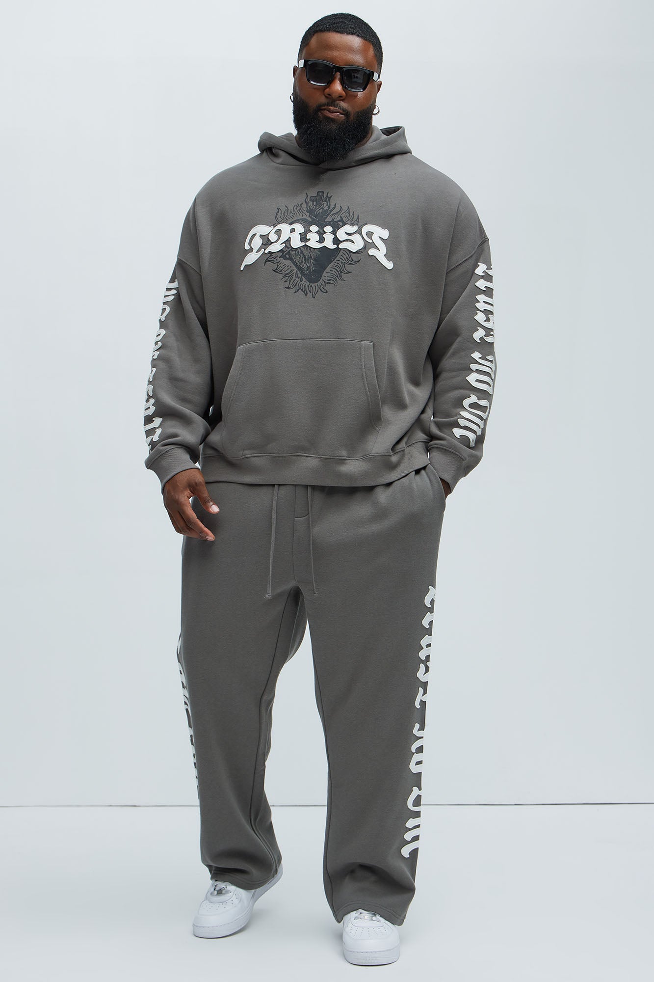 Tyson Trust Issues Oversized Hoodie - Grey Fashion Nova