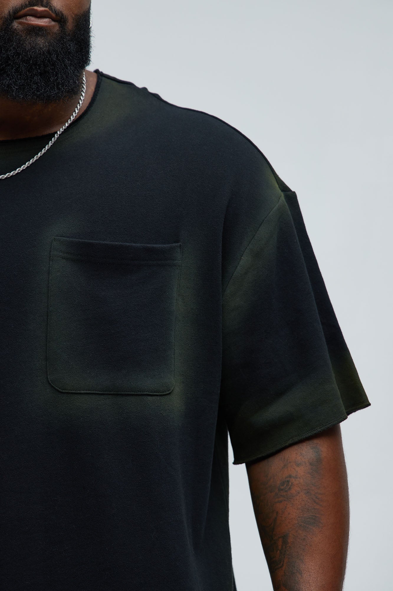 Tyson Blurred Lines Relaxed Fleece Tee - Black Fashion Nova