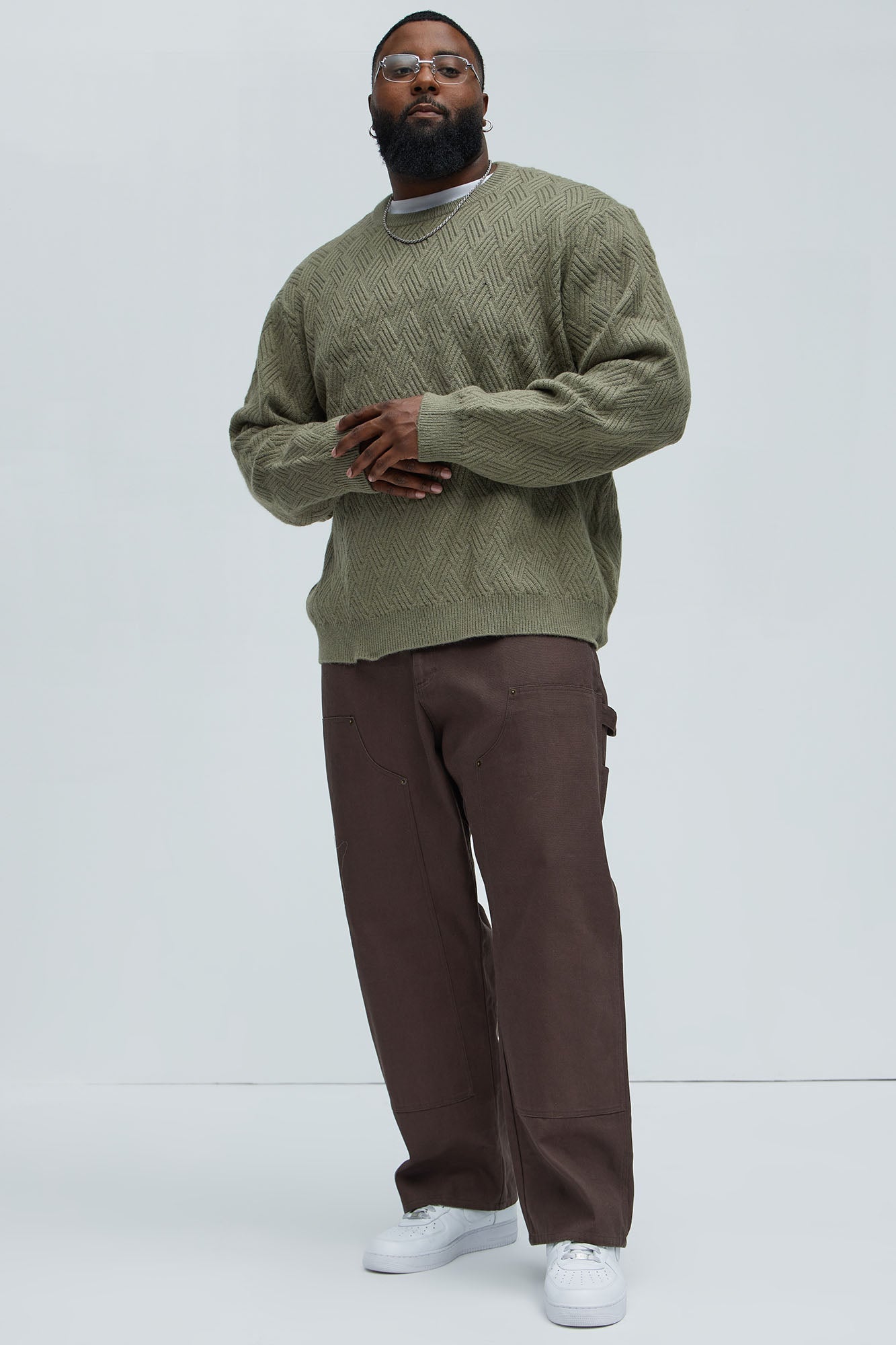 That Stuff Crewneck Sweater - Olive Fashion Nova
