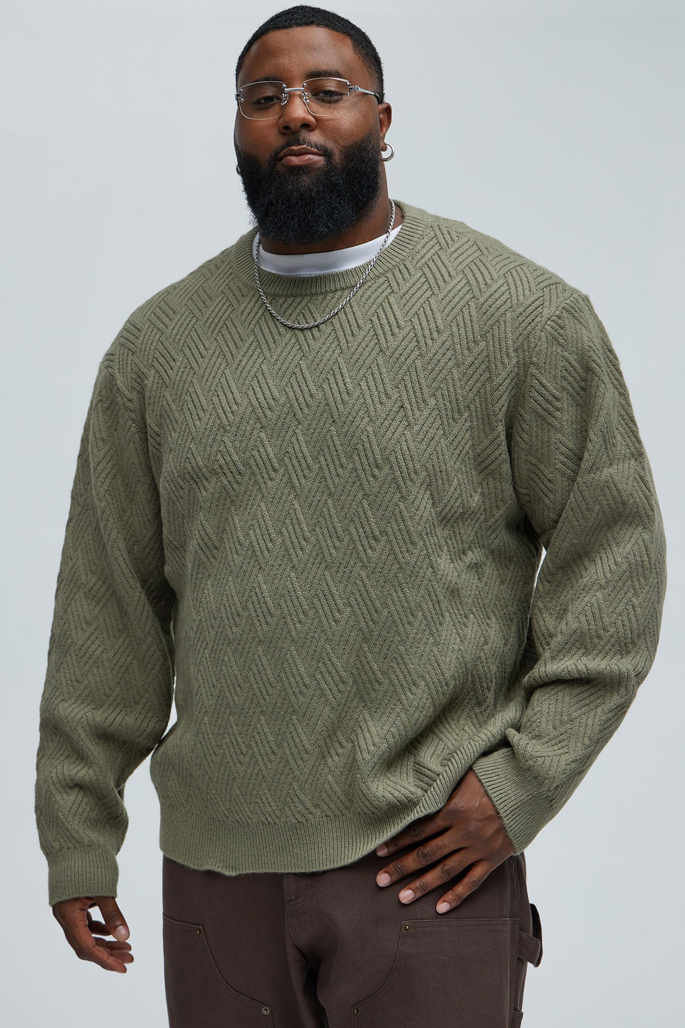 That Stuff Crewneck Sweater - Olive Fashion Nova