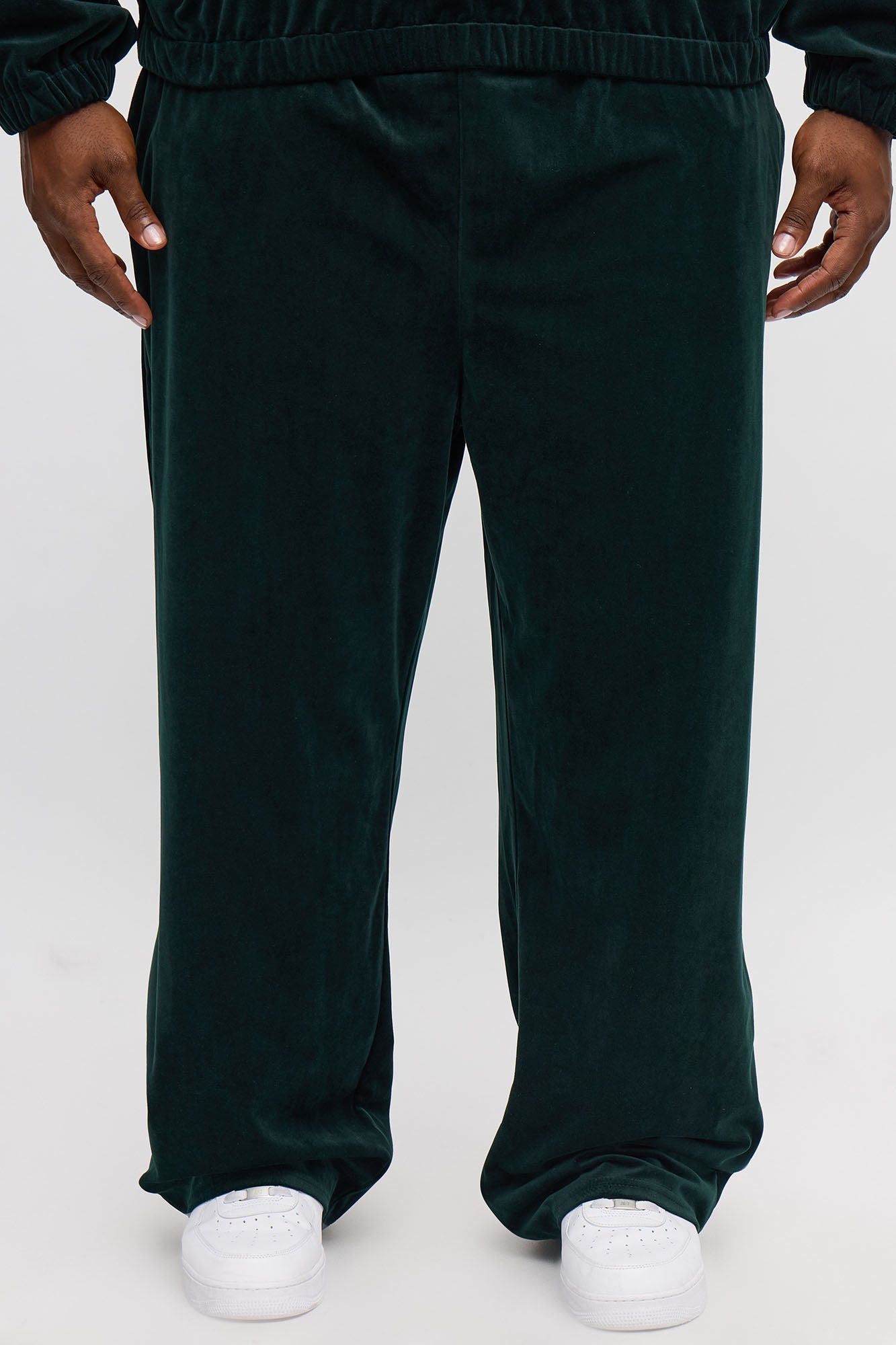 Baggy Velvety Velour Pant - Green Fashion Nova
