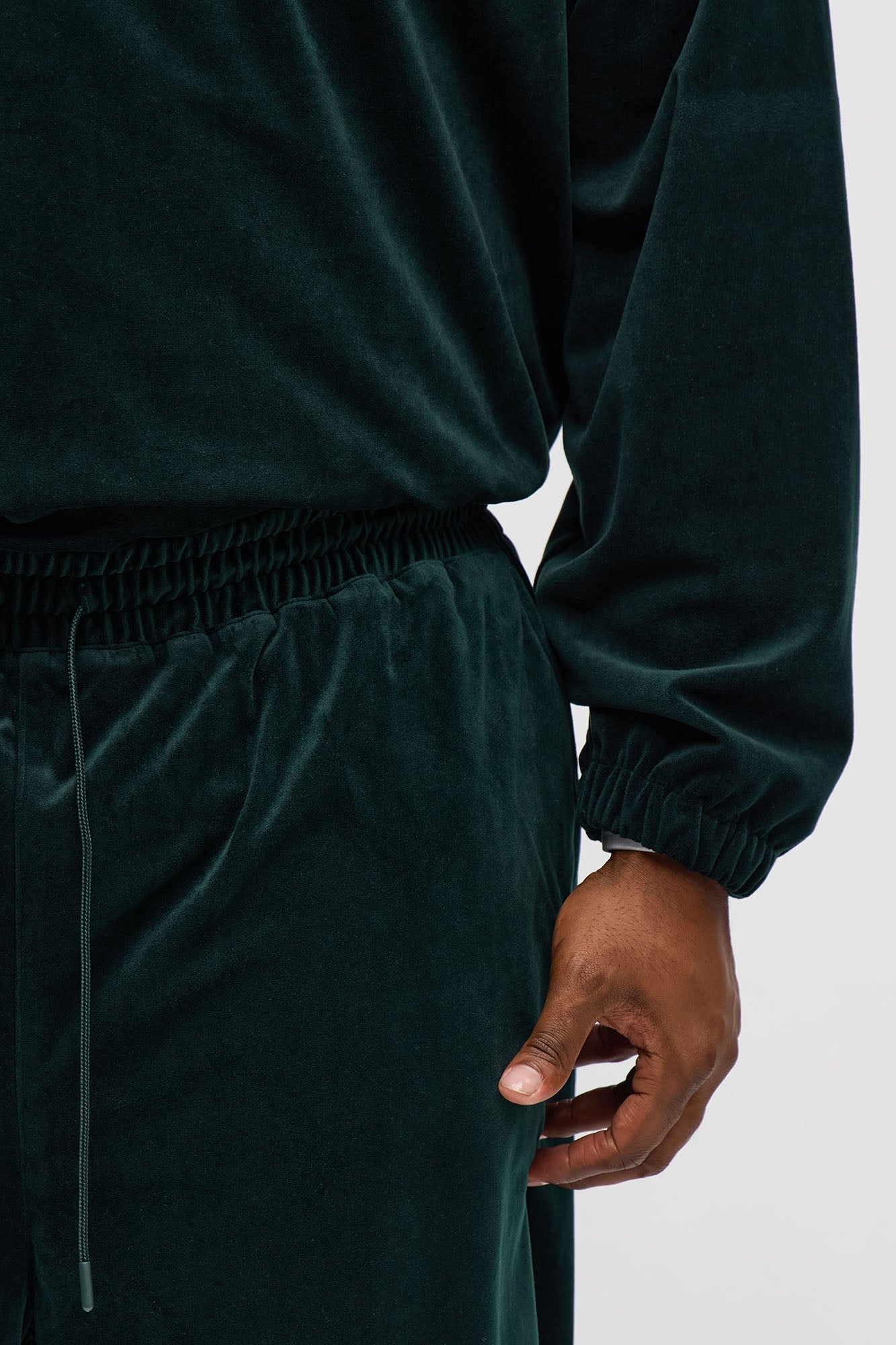 Baggy Velvety Velour Pant - Green Fashion Nova