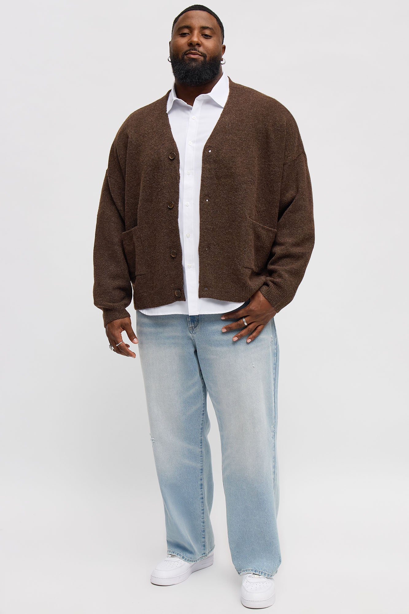 Cropped Harbor Ash Cardigan - Brown Fashion Nova